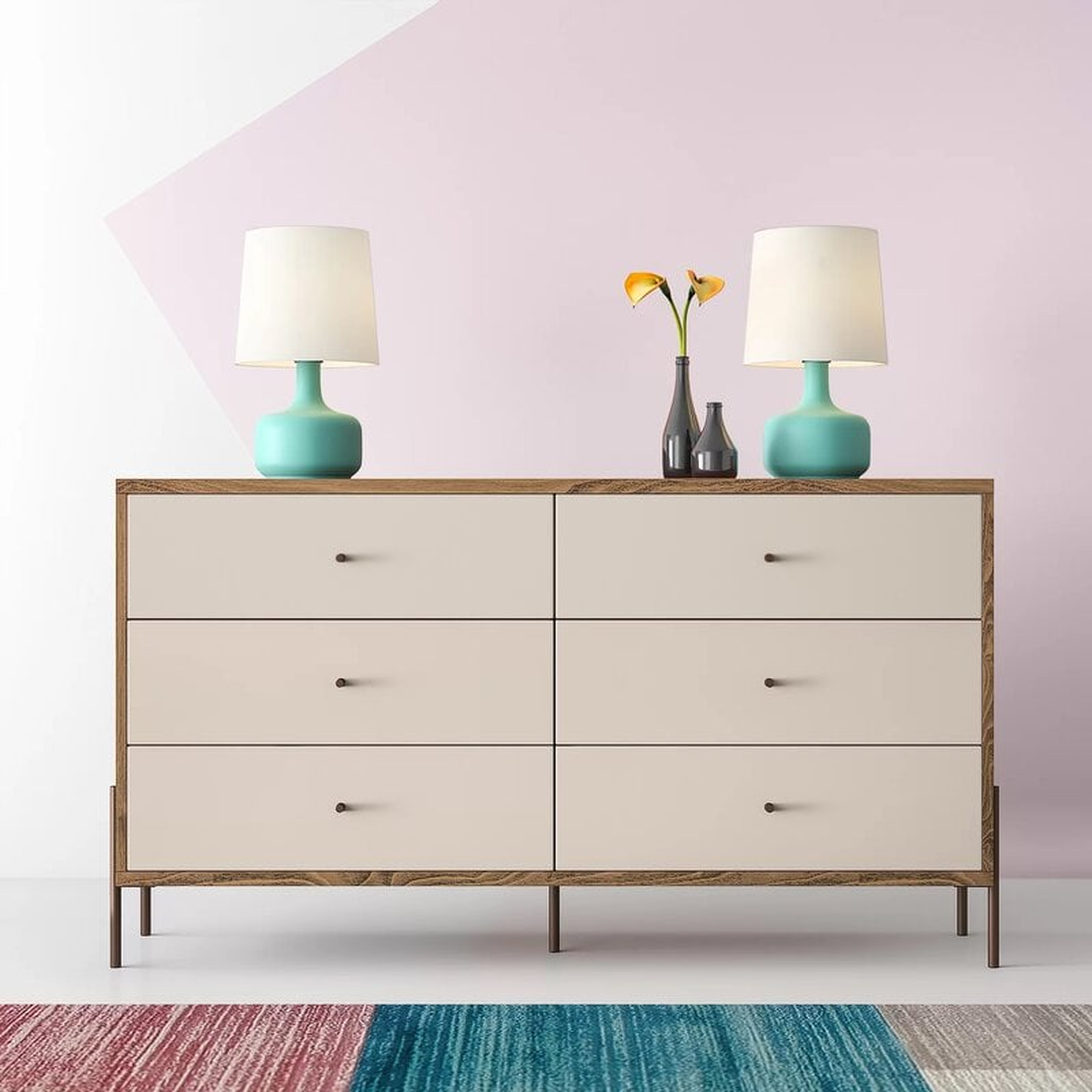 Alviso 6 Drawer Double Dresser - Wayfair