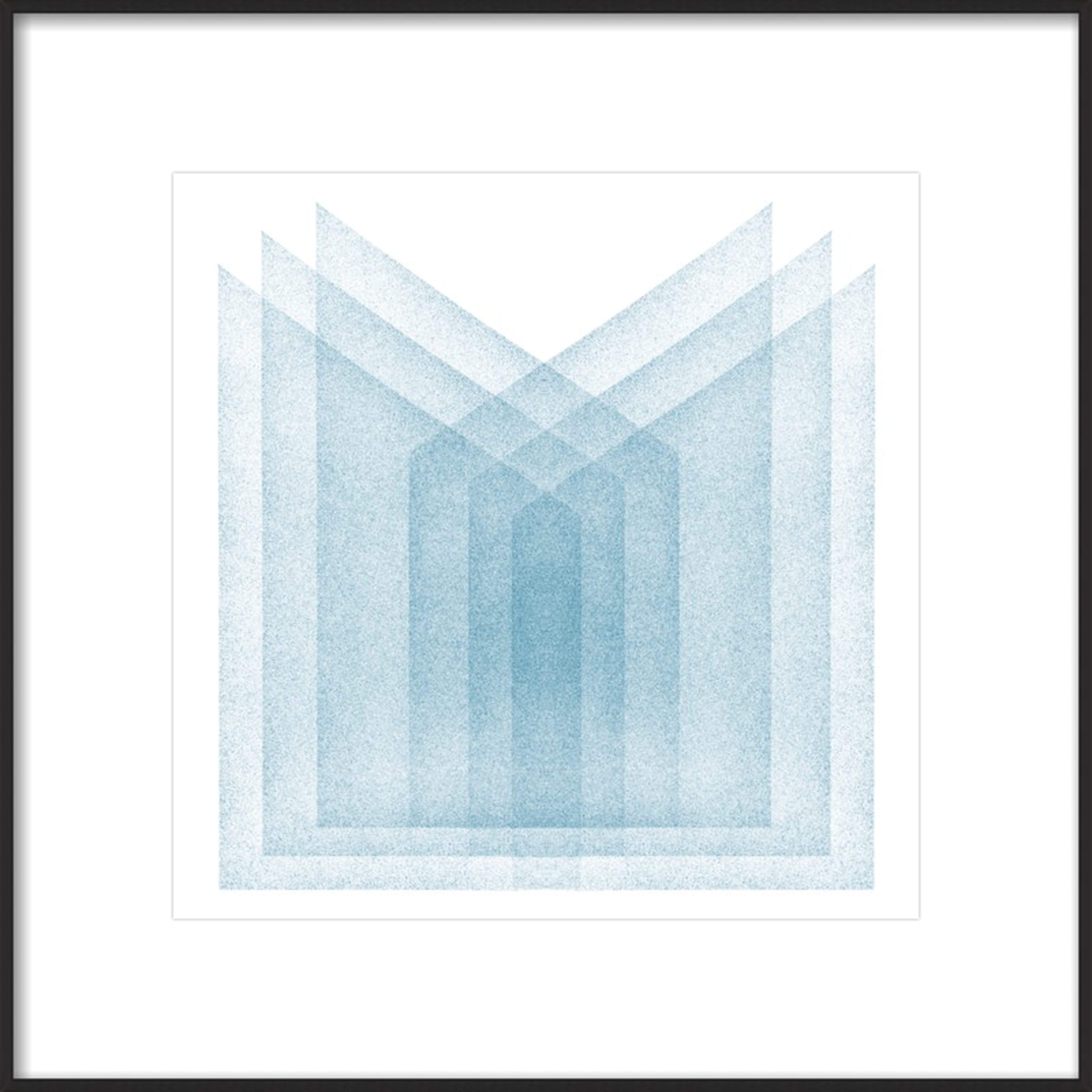 Blue Layers: Soft Geometry by Jessica Poundstone for Artfully Walls - Artfully Walls