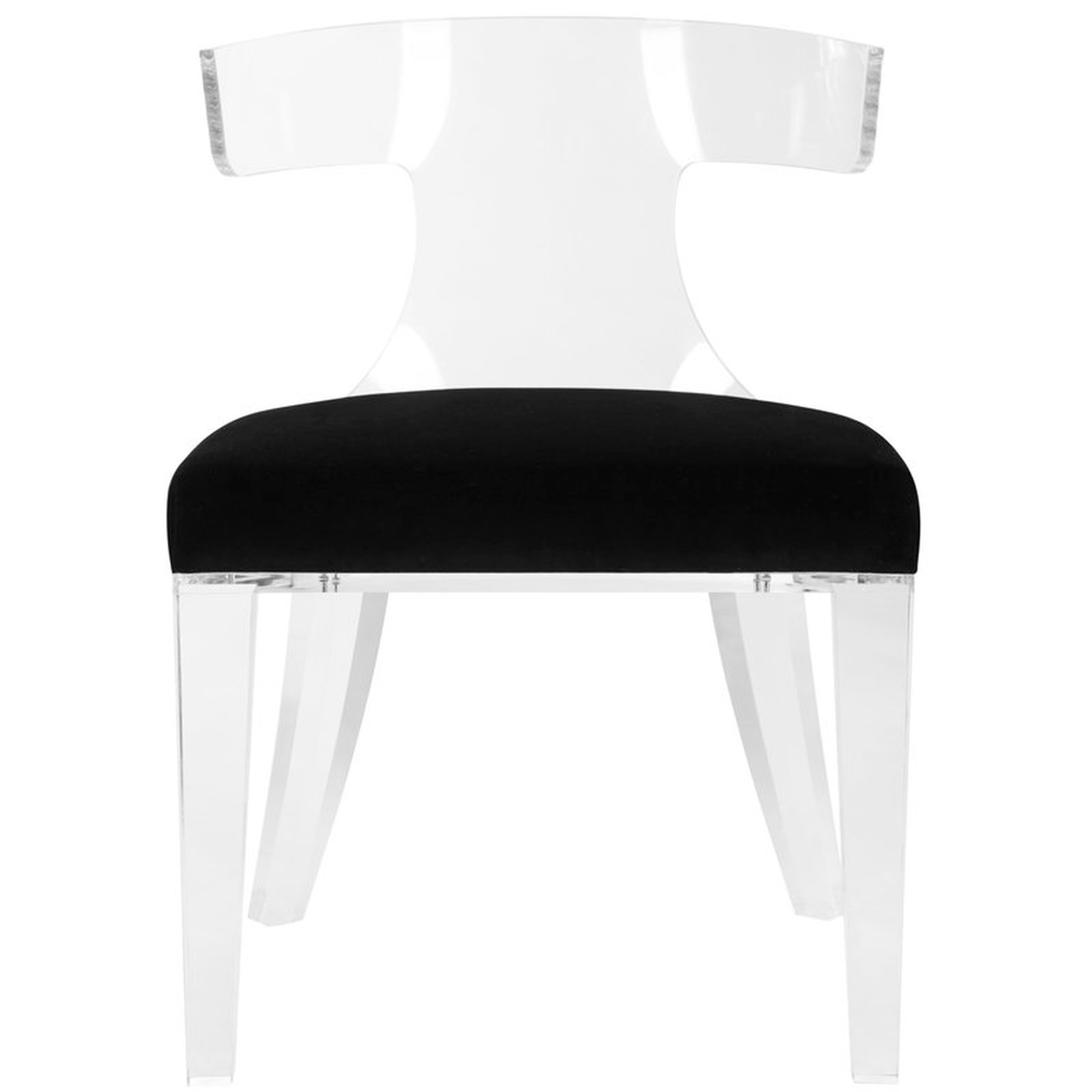 RHYS LUCITE UPHOLSTERED DINING CHAIR - Perigold