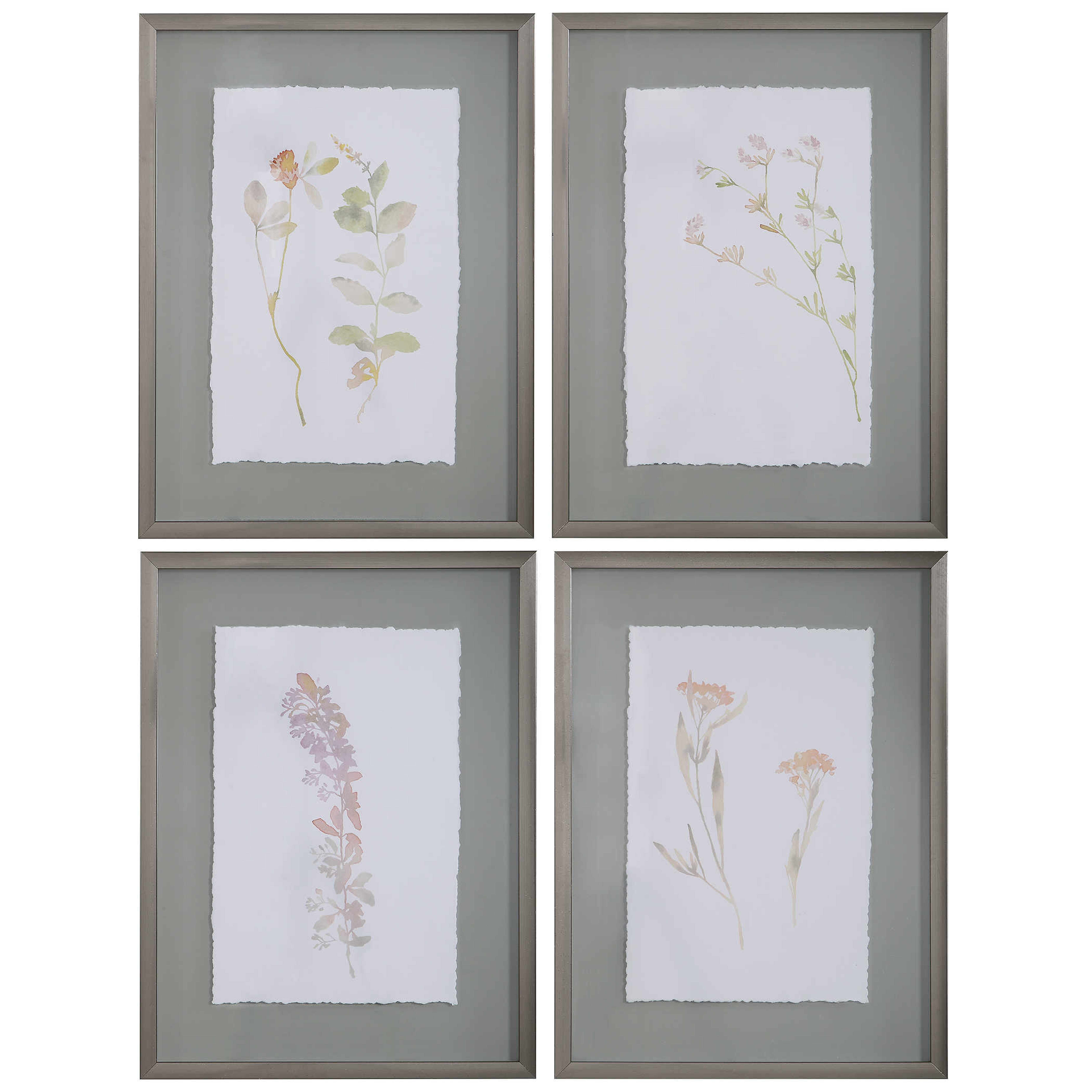 Flourish Framed Botanical Prints S/4 - Hudsonhill Foundry