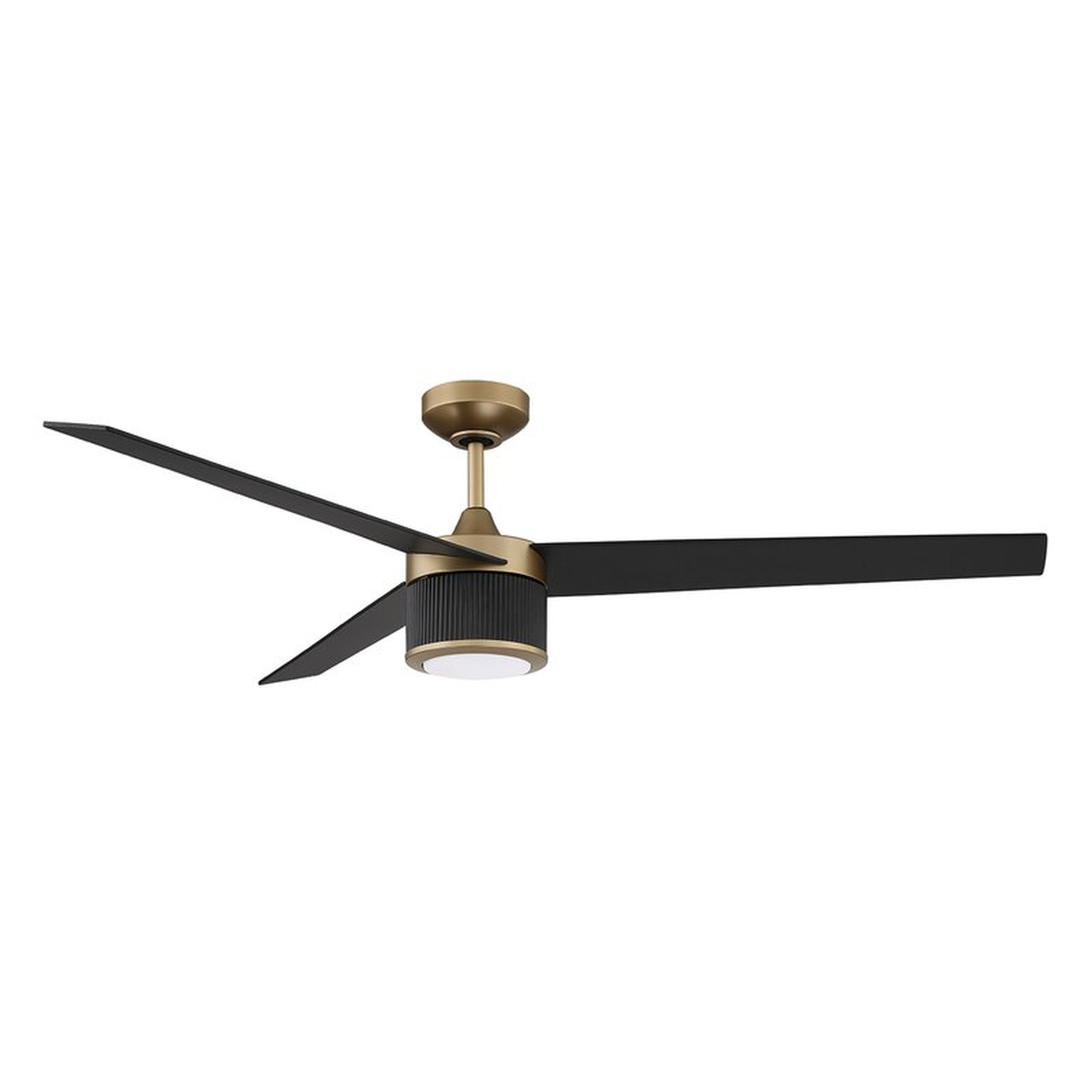 52" Munz 3 - Blade LED Standard Ceiling Fan with Wall Control and Light Kit Included - Wayfair