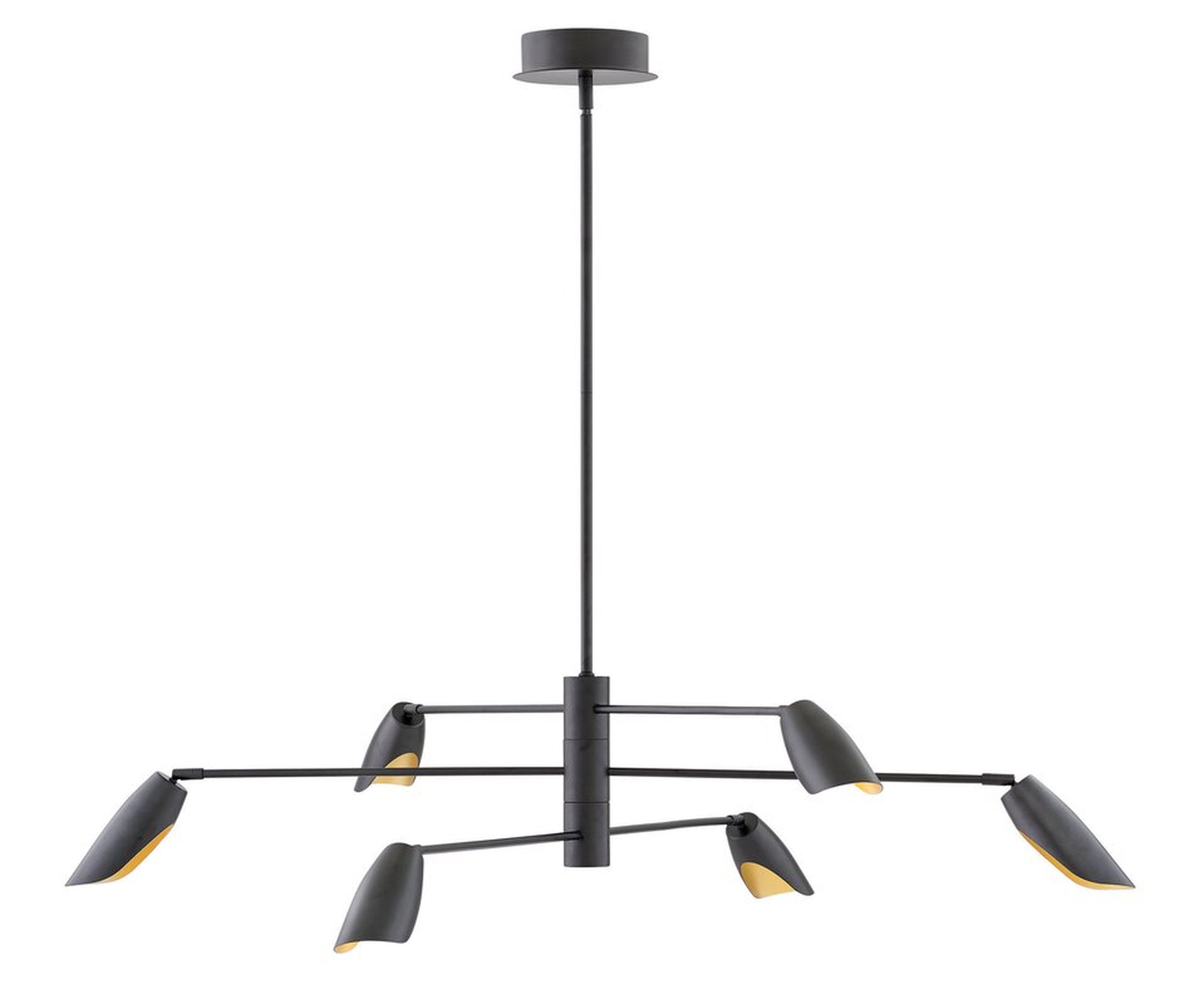 Bondy 6 - Light Sputnik Modern Linear Chandelier - Wayfair