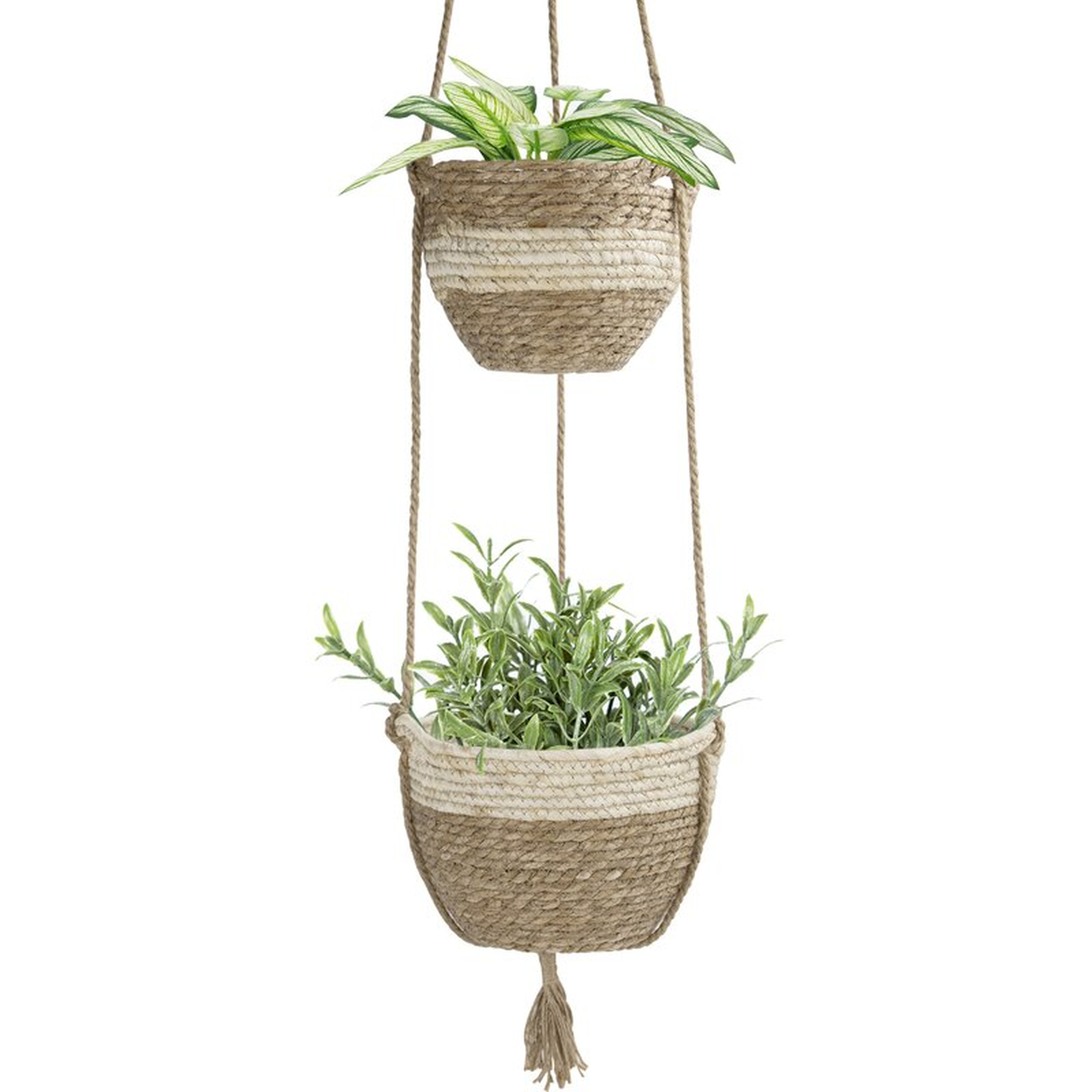Bopp Seagrass Hanging Pot Planter Set Of 2 - Wayfair