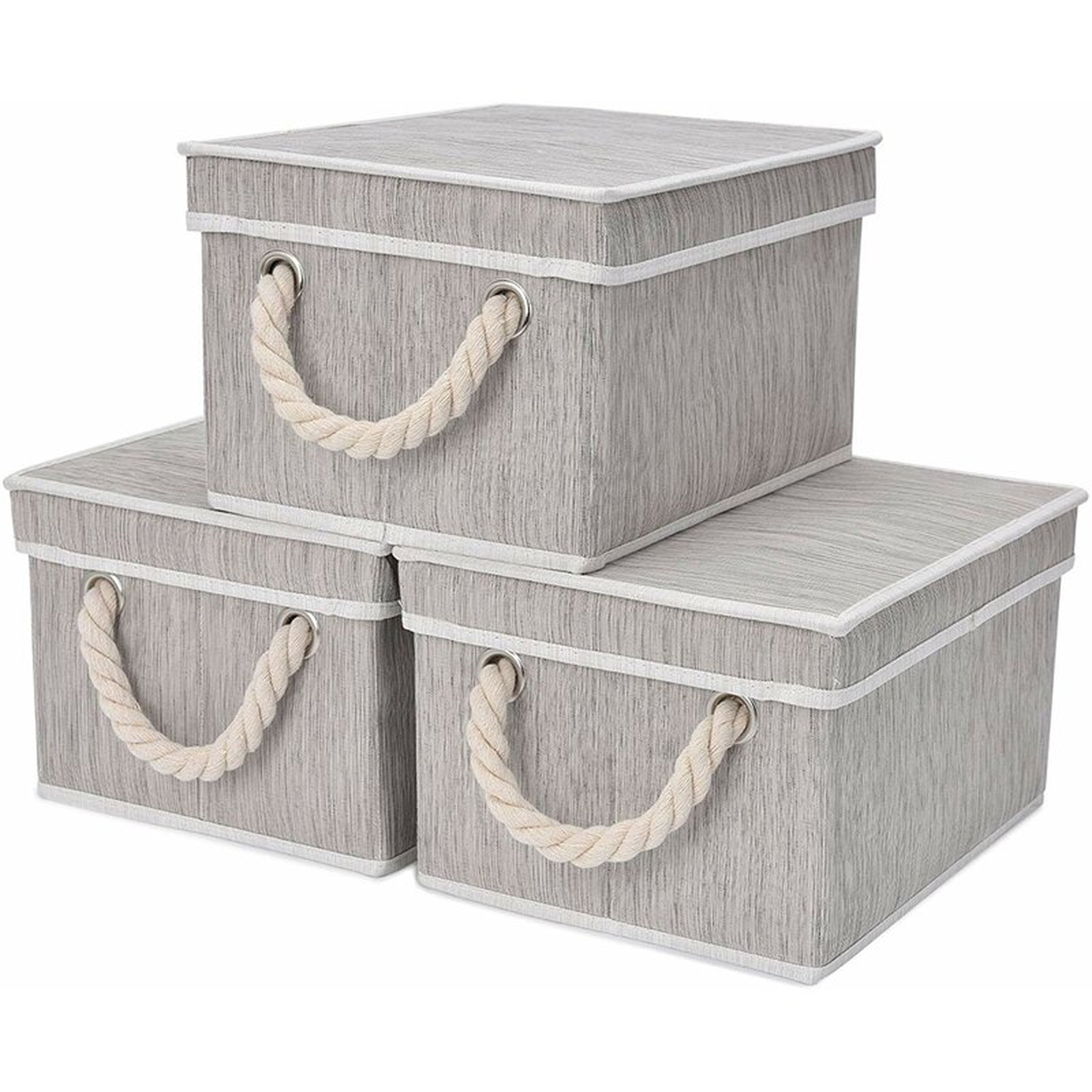3 Piece Fabric Storage Cube or Bin Set (Set of 3) - Wayfair