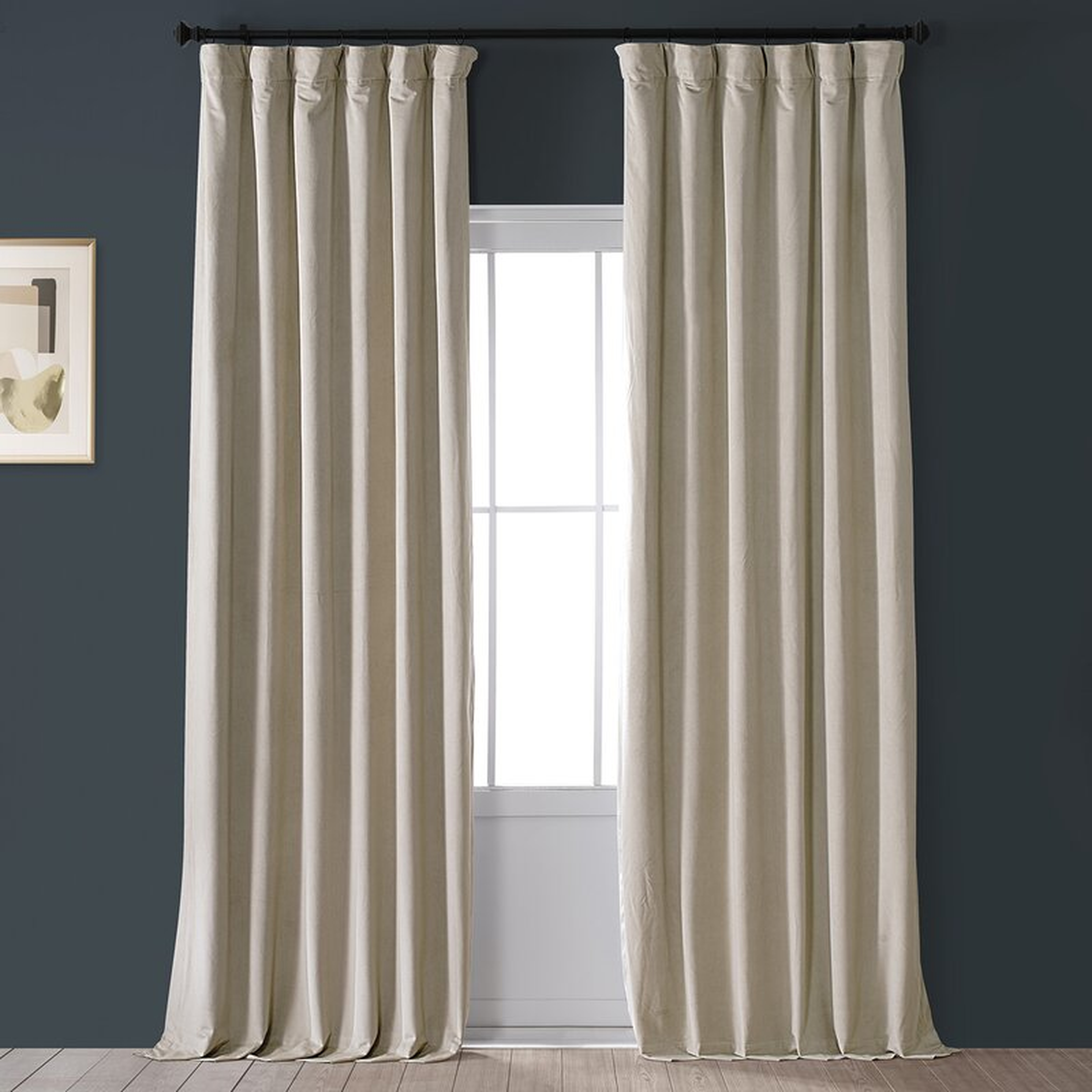 Damarcus Velvet Solid Blackout Thermal Rod Pocket Single Curtain Panel - Wayfair