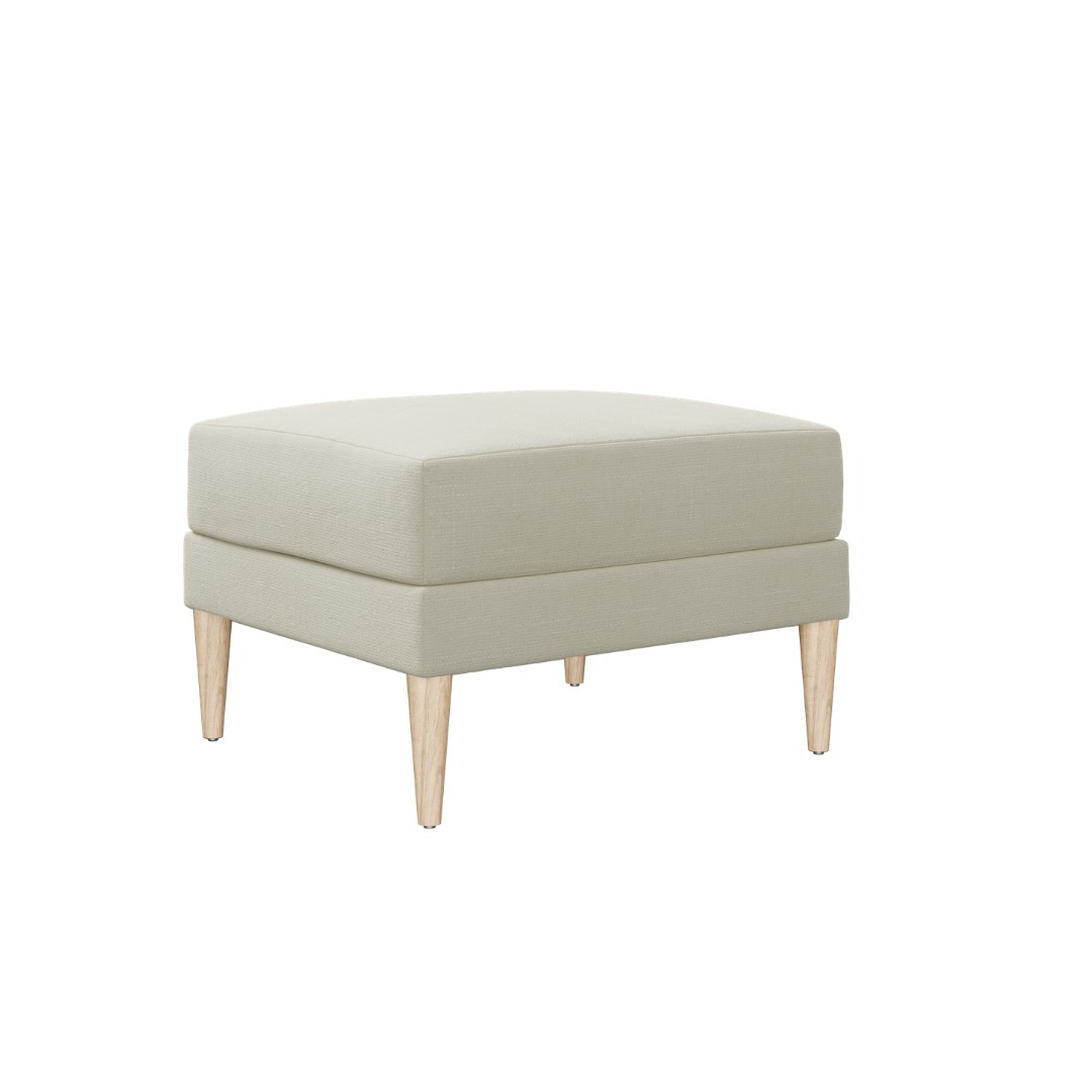 The Essential Ottoman, Oat Upcycled Poly, Natural Legs - Sabai Design