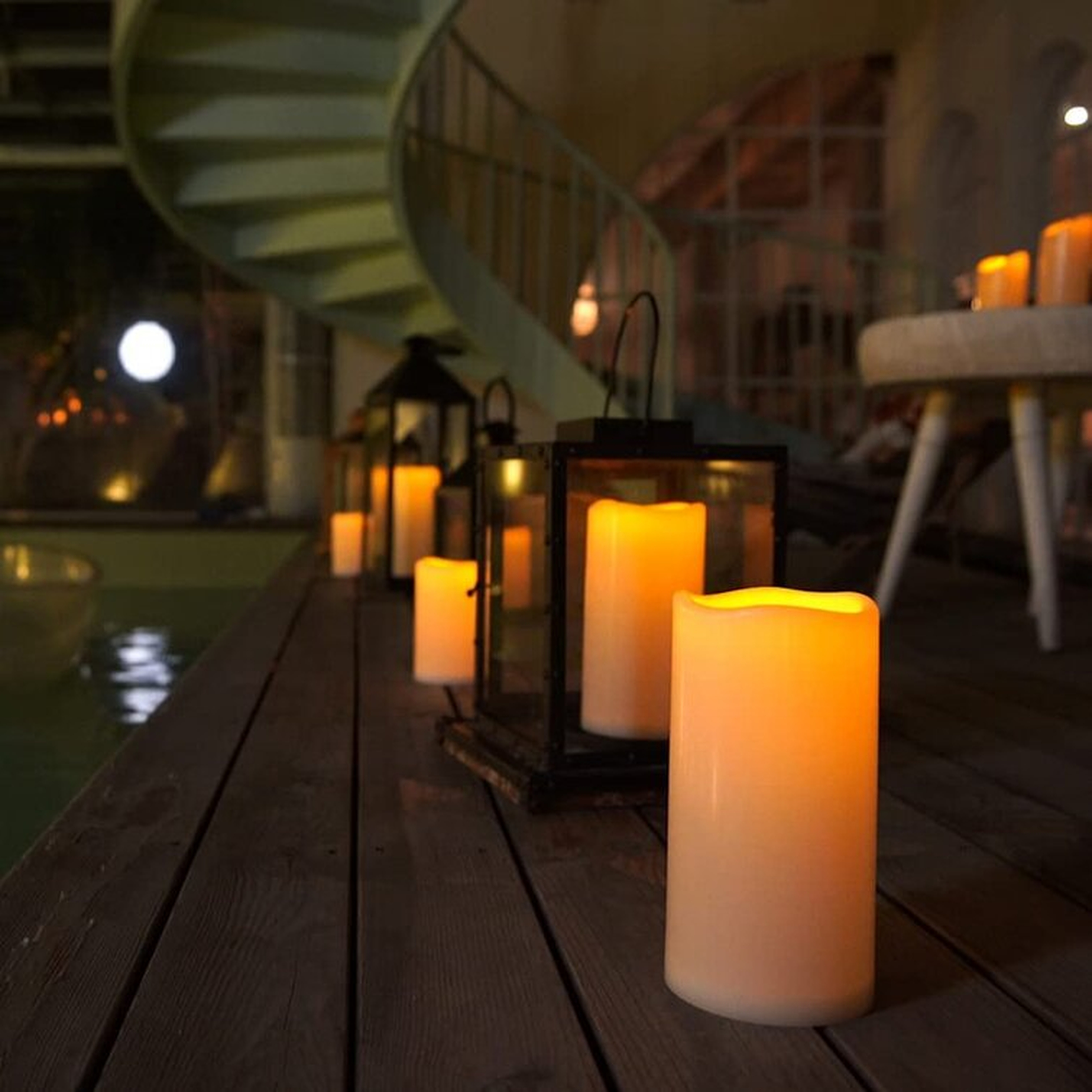 2 Piece D4" X H10" Waterproof Outdoor Flameless Pillar Candles With Remote And Timers (Warm Yellow Light) - Wayfair