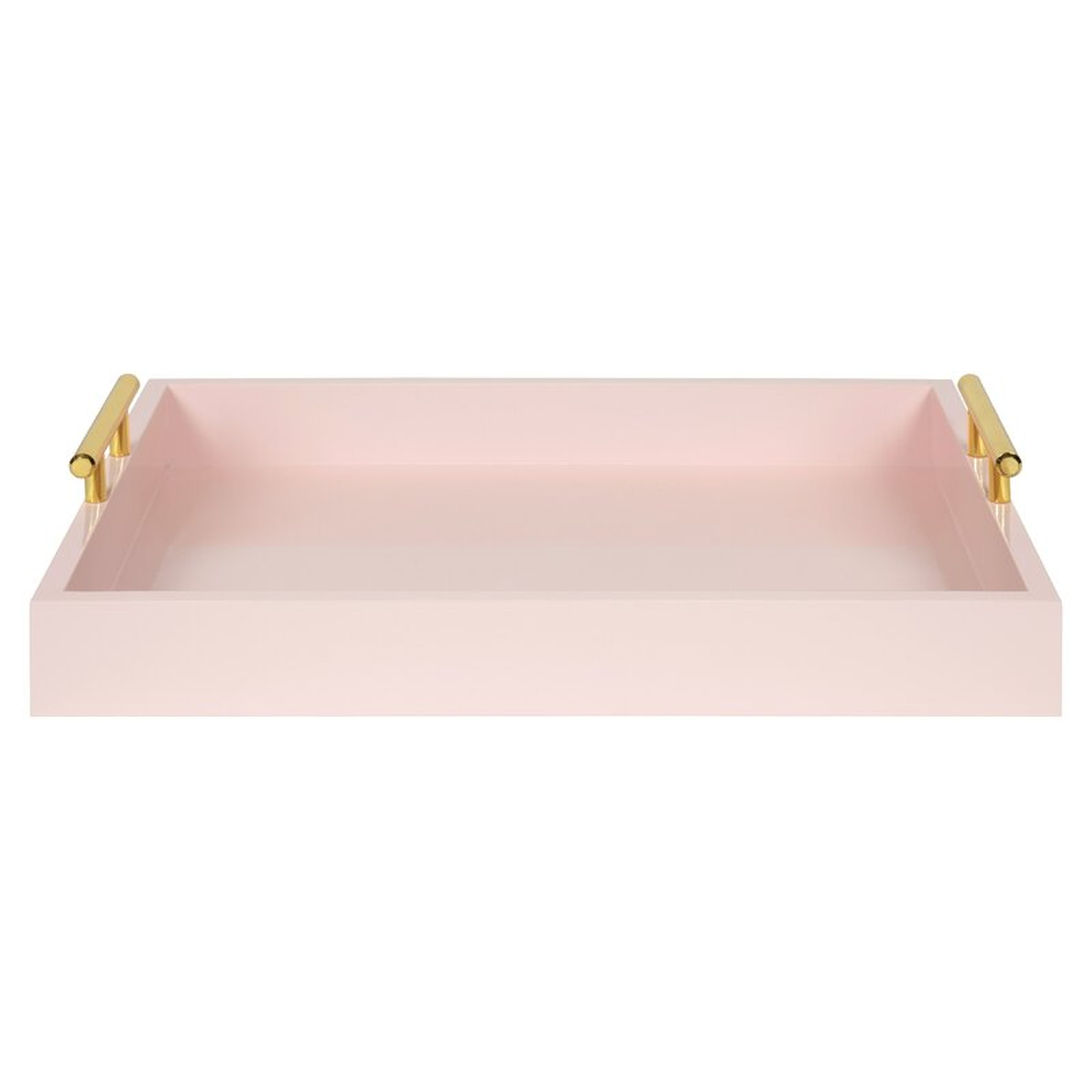 Aheli Hepner Tray / Pink / Gold - Wayfair