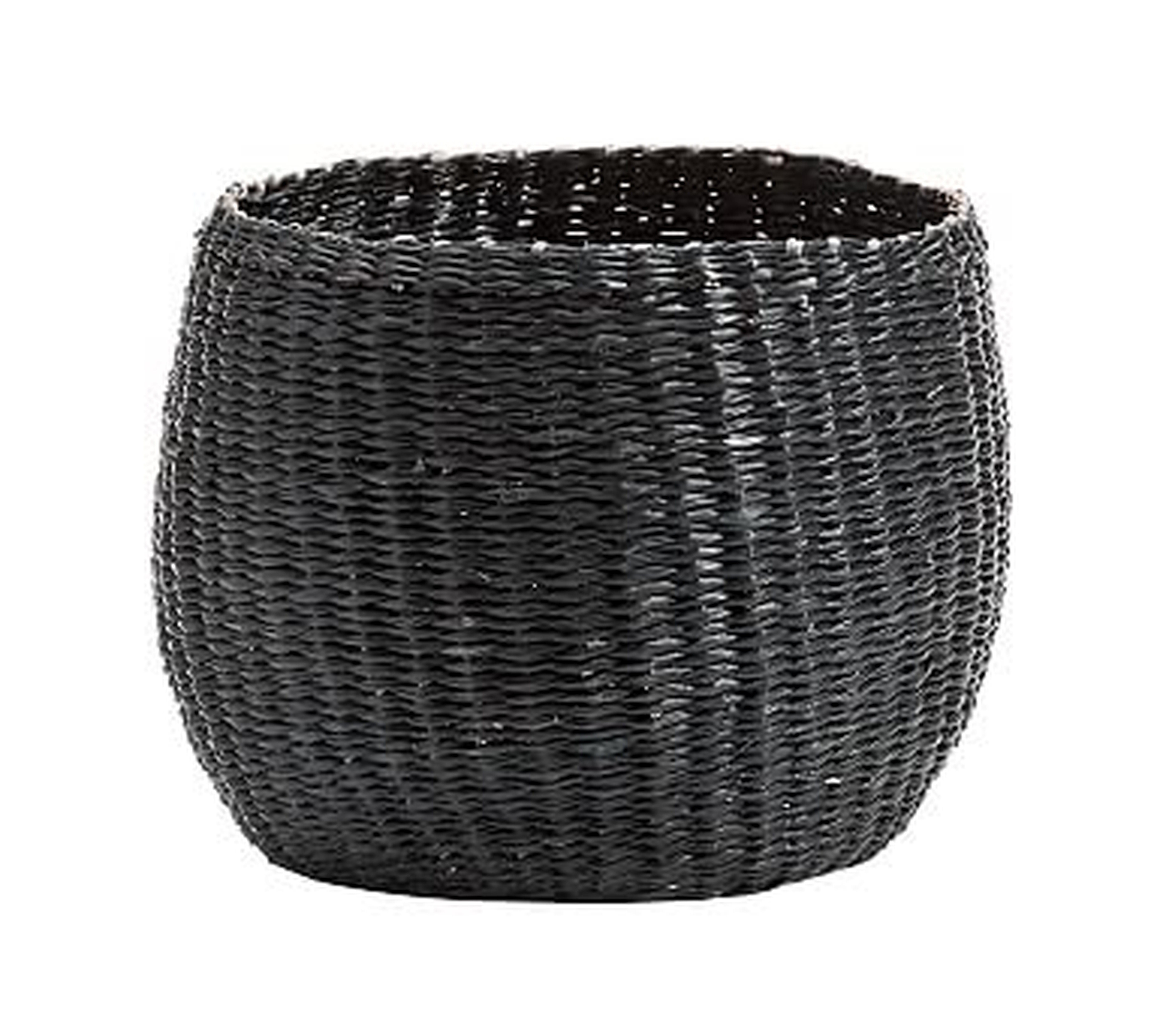 Lima Woven Basket, Black, Small - Pottery Barn