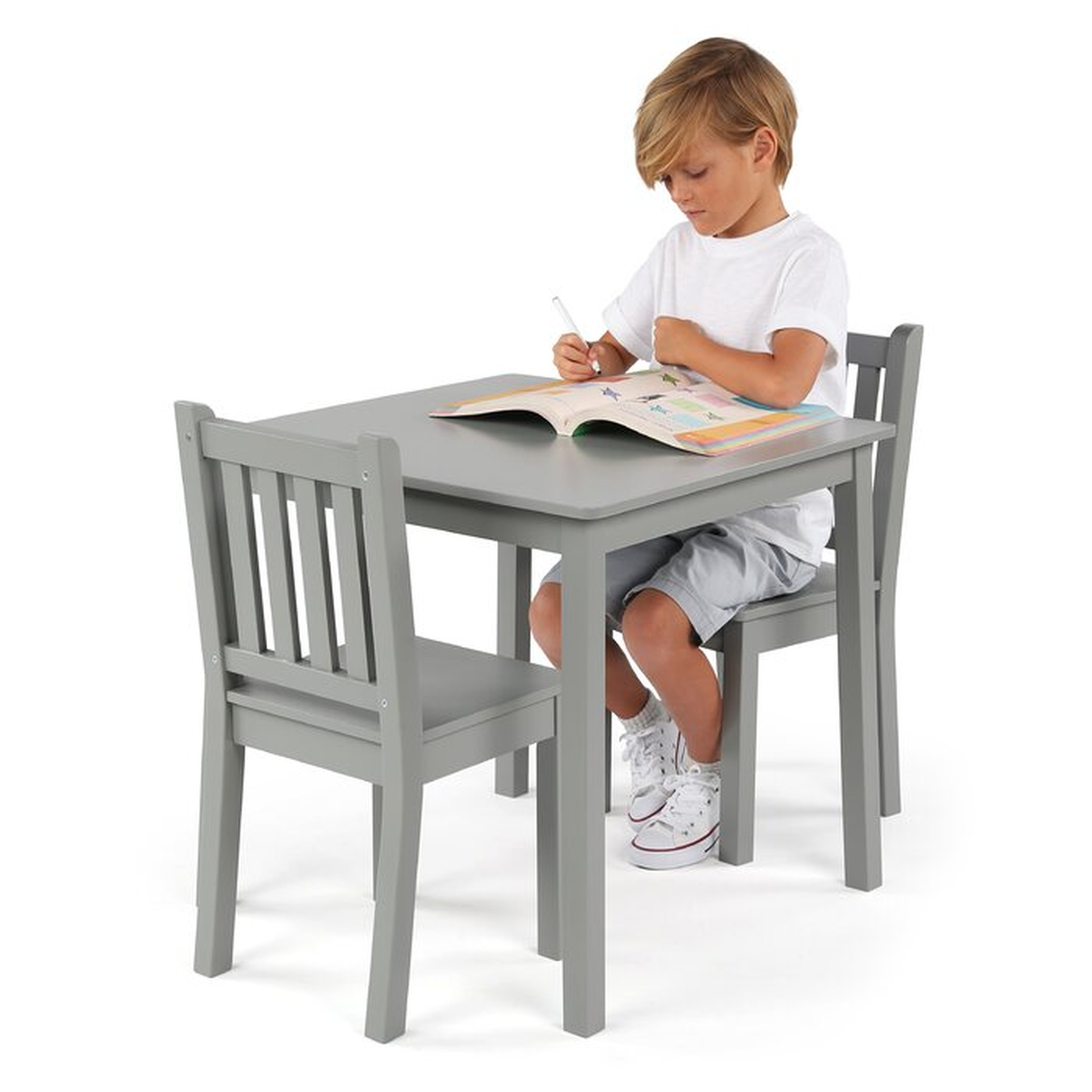 Albertville Kids 3 Piece Square Writing Table and Chair Set - Wayfair