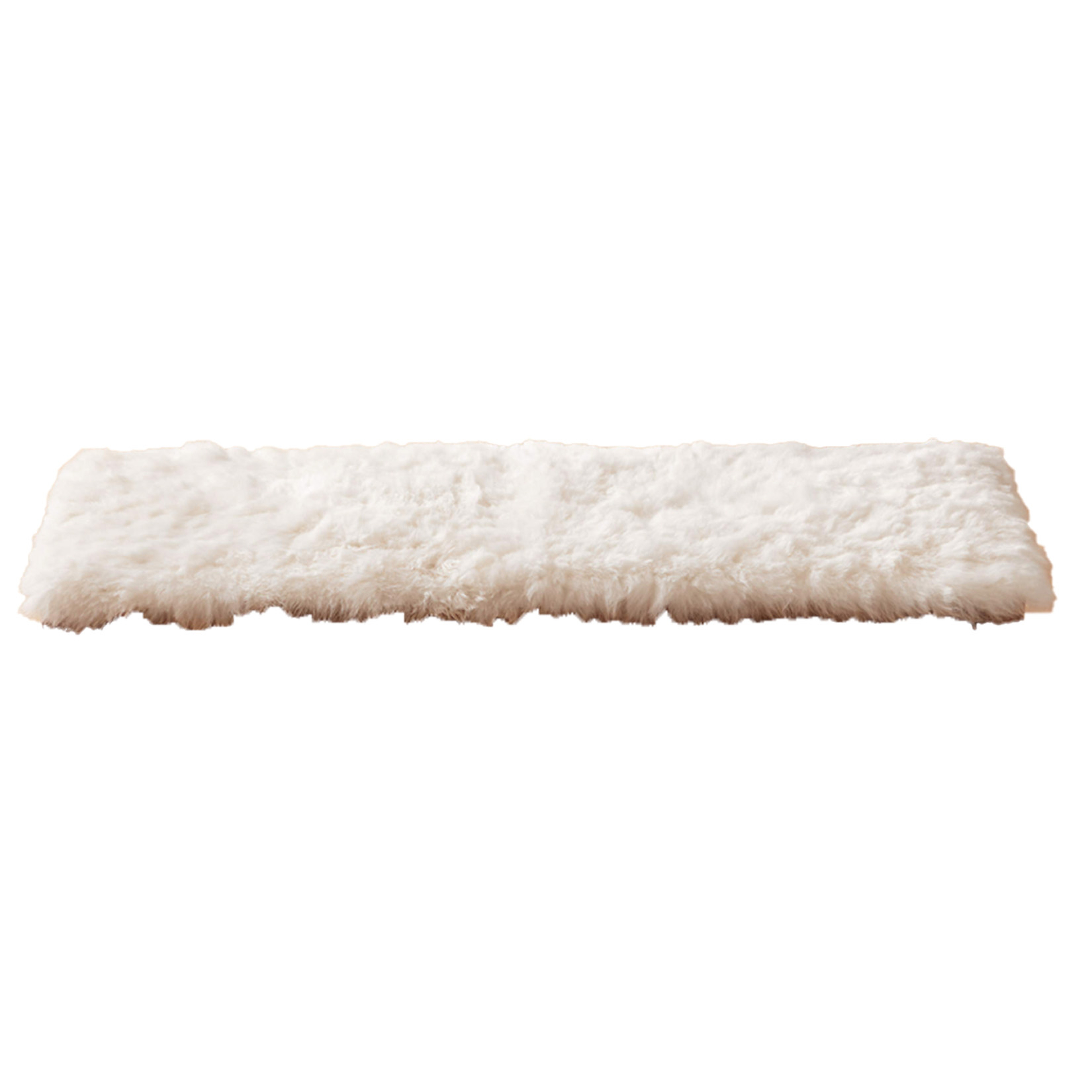 Fuze White Icelandic Sheepskin Bench Pad - CB2