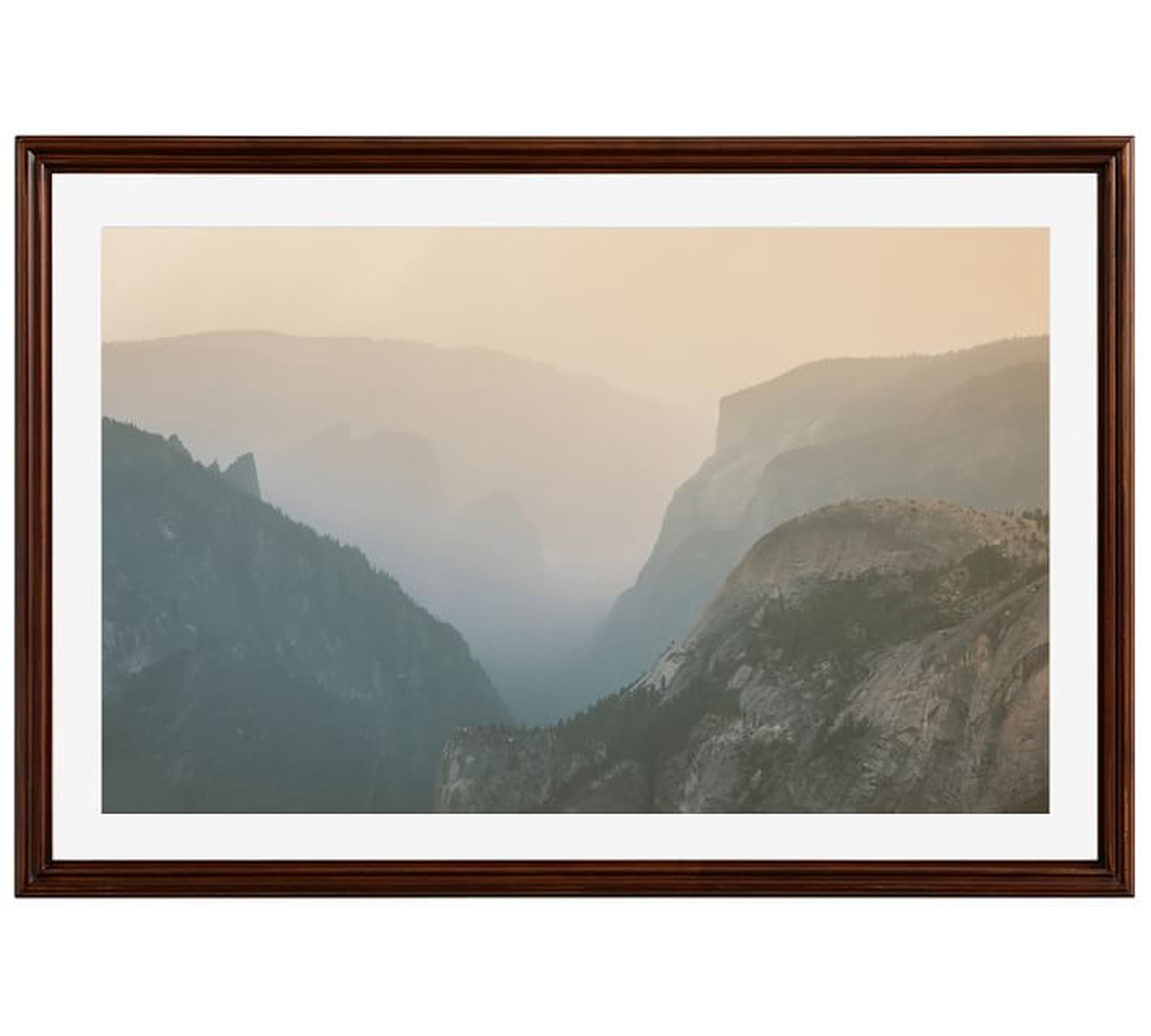 Yosemite at Last Light Framed Print By Camrin Dengel, 28x42", Wood Gallery Frame, Black, Mat - Pottery Barn