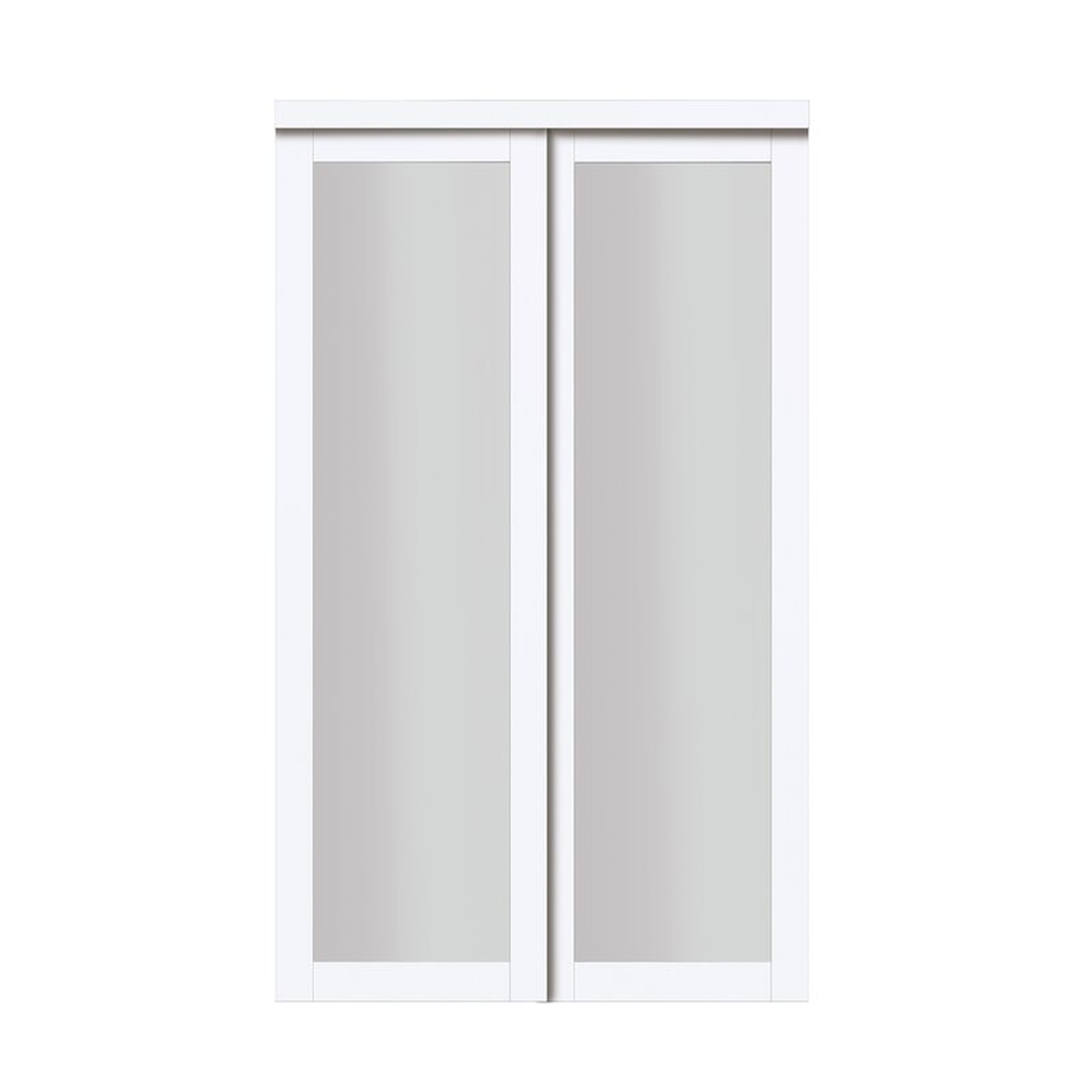 Baldarassario Glass Sliding Closet Door with Installation Hardware Kit - Wayfair