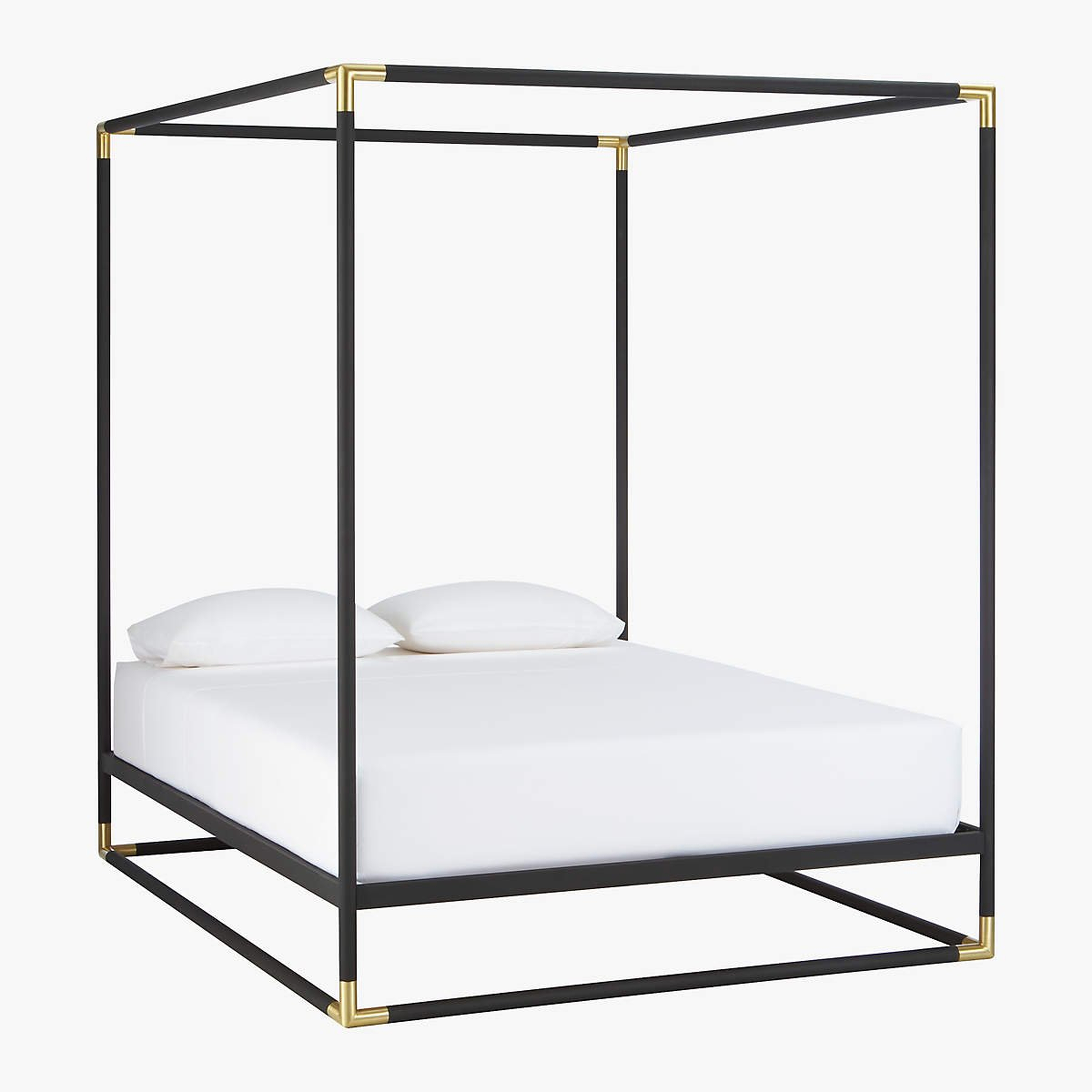 Frame Black Iron Queen Canopy Bed - CB2