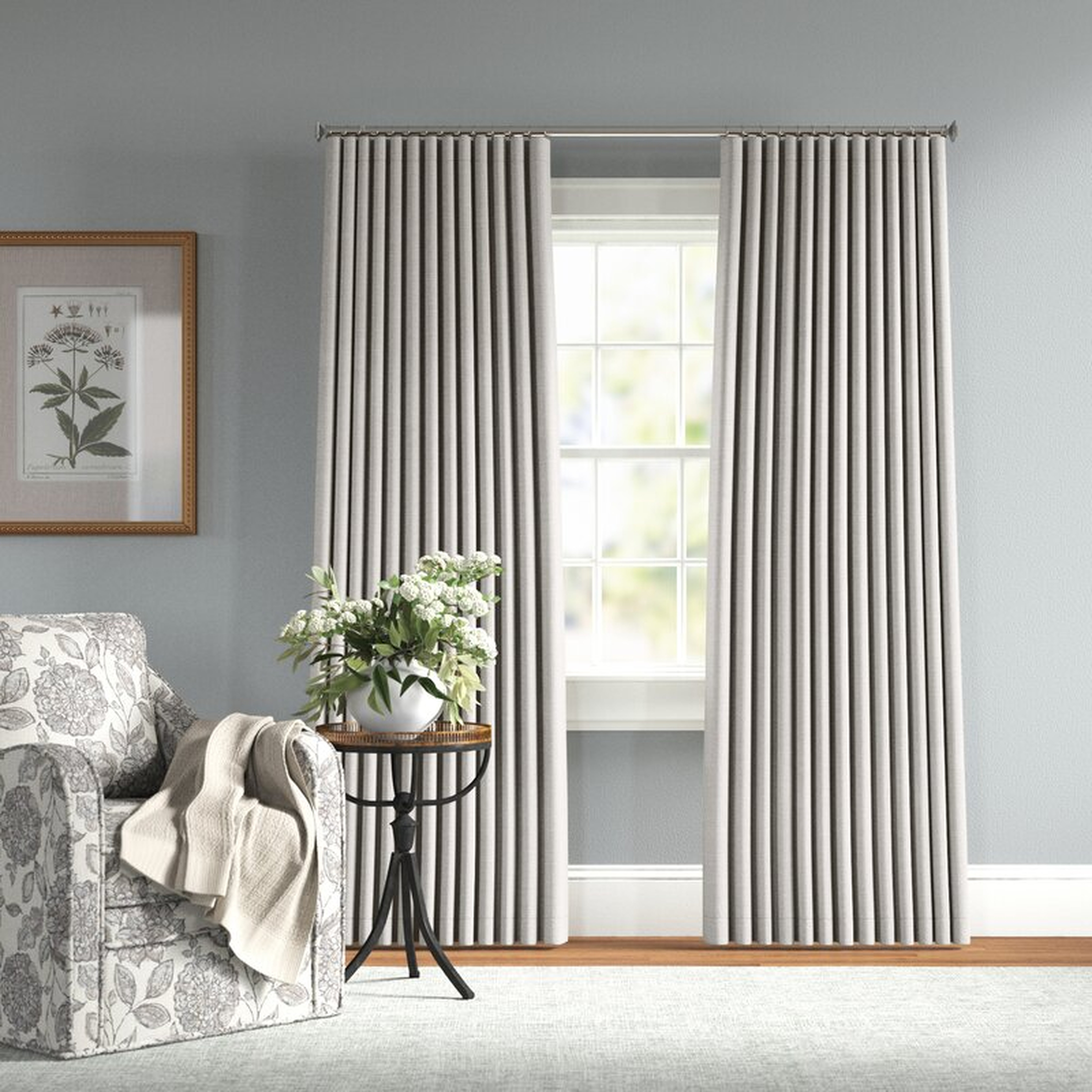 Ottis Extra Wide Solid Room Darkening Rod Pocket Single Curtain Panel - Wayfair