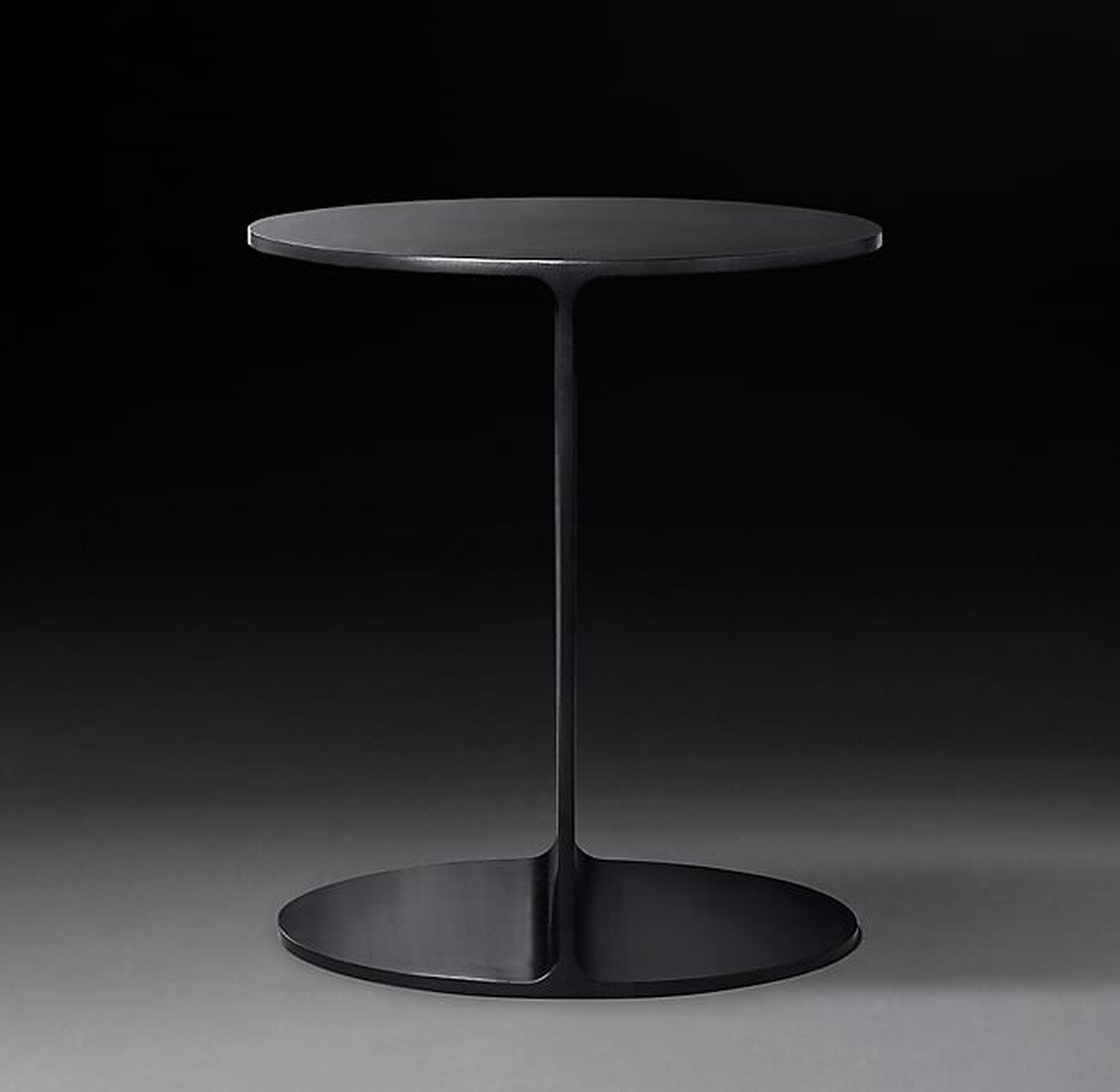 I-BEAM STEEL ROUND SIDE TABLE - RH Modern