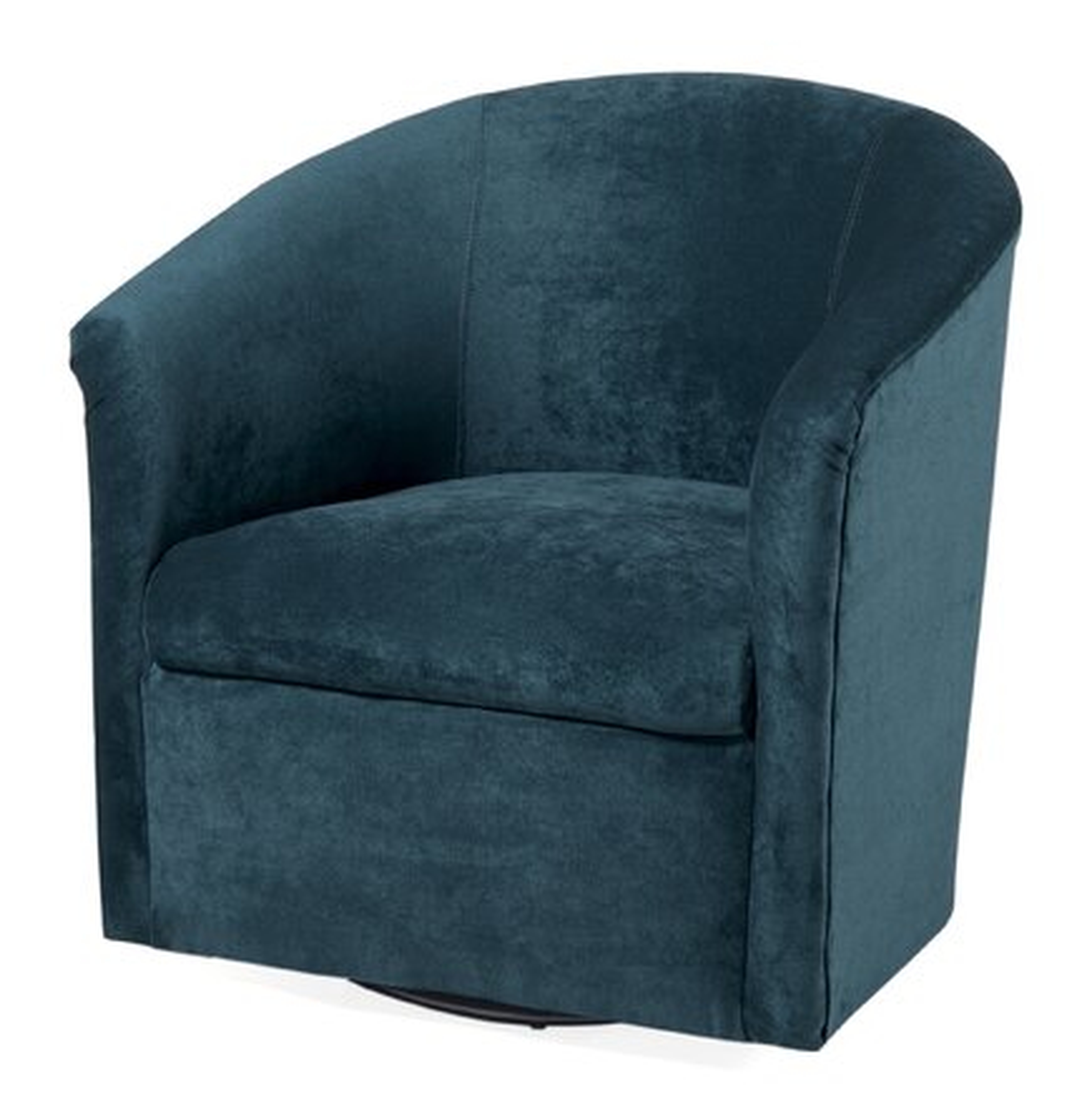 Calliope 29.75" Wide Swivel Barrel Chair, Teal - Wayfair