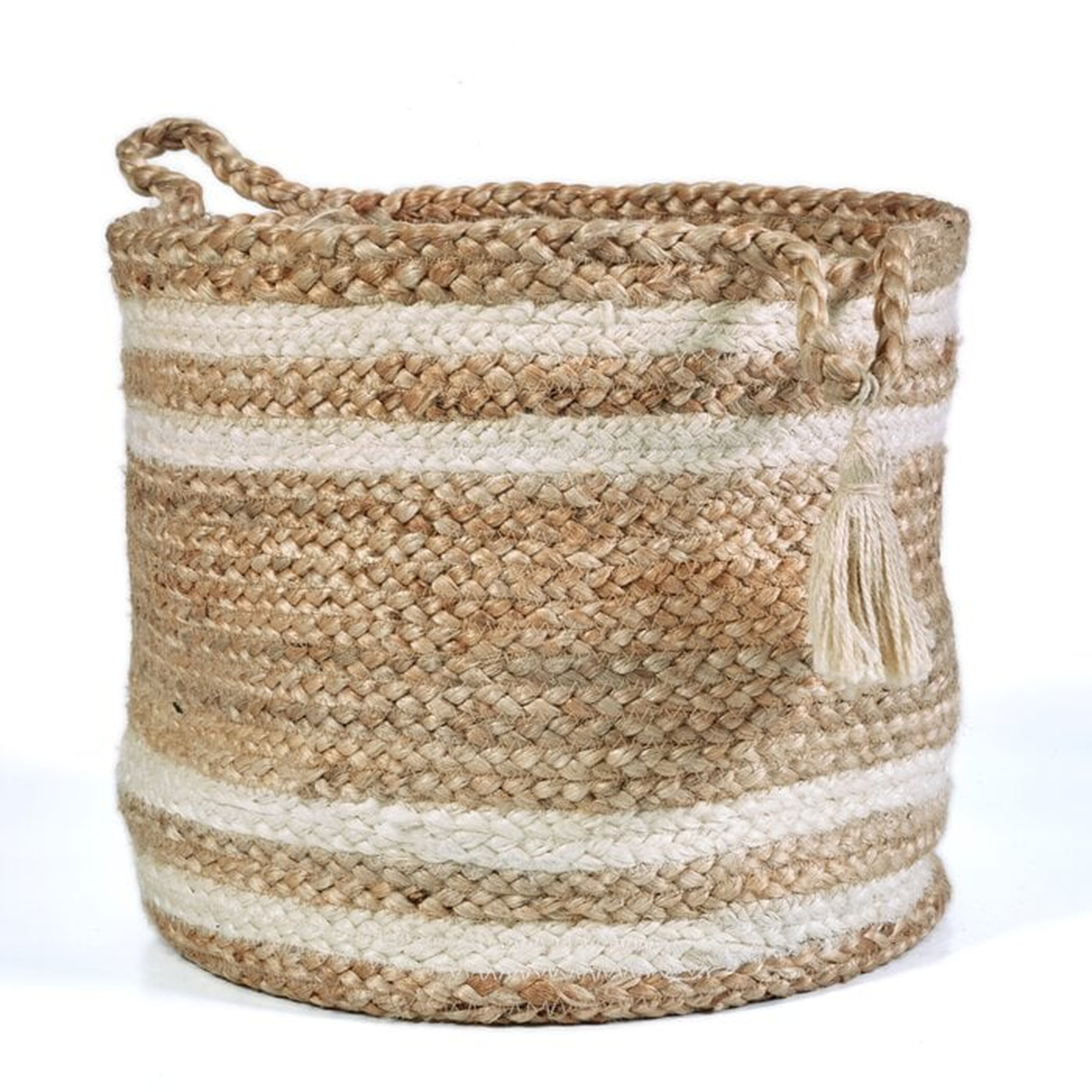 Hand-Crafted Natural Jute Basket - Wayfair