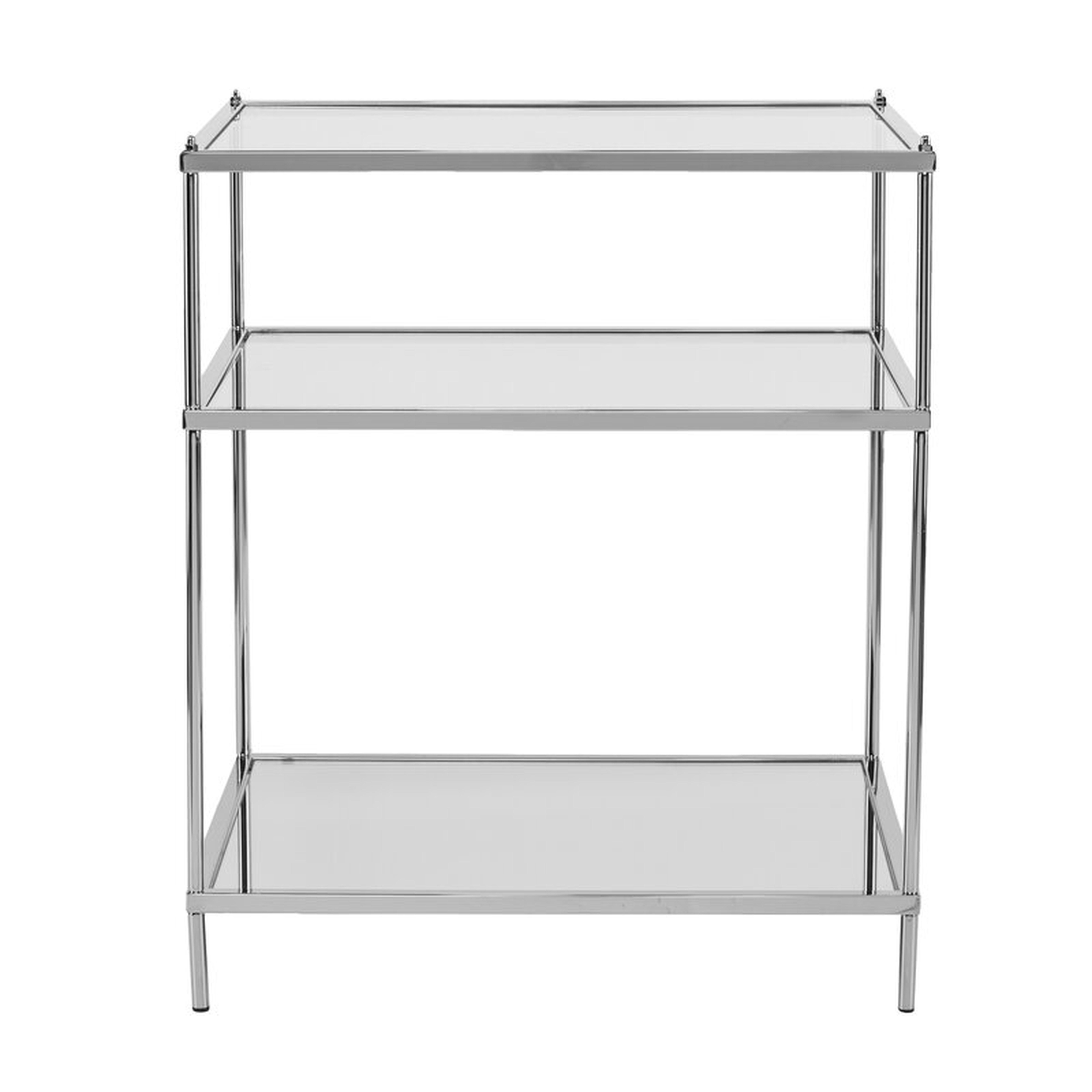 Janelle Glass Top End Table - Wayfair