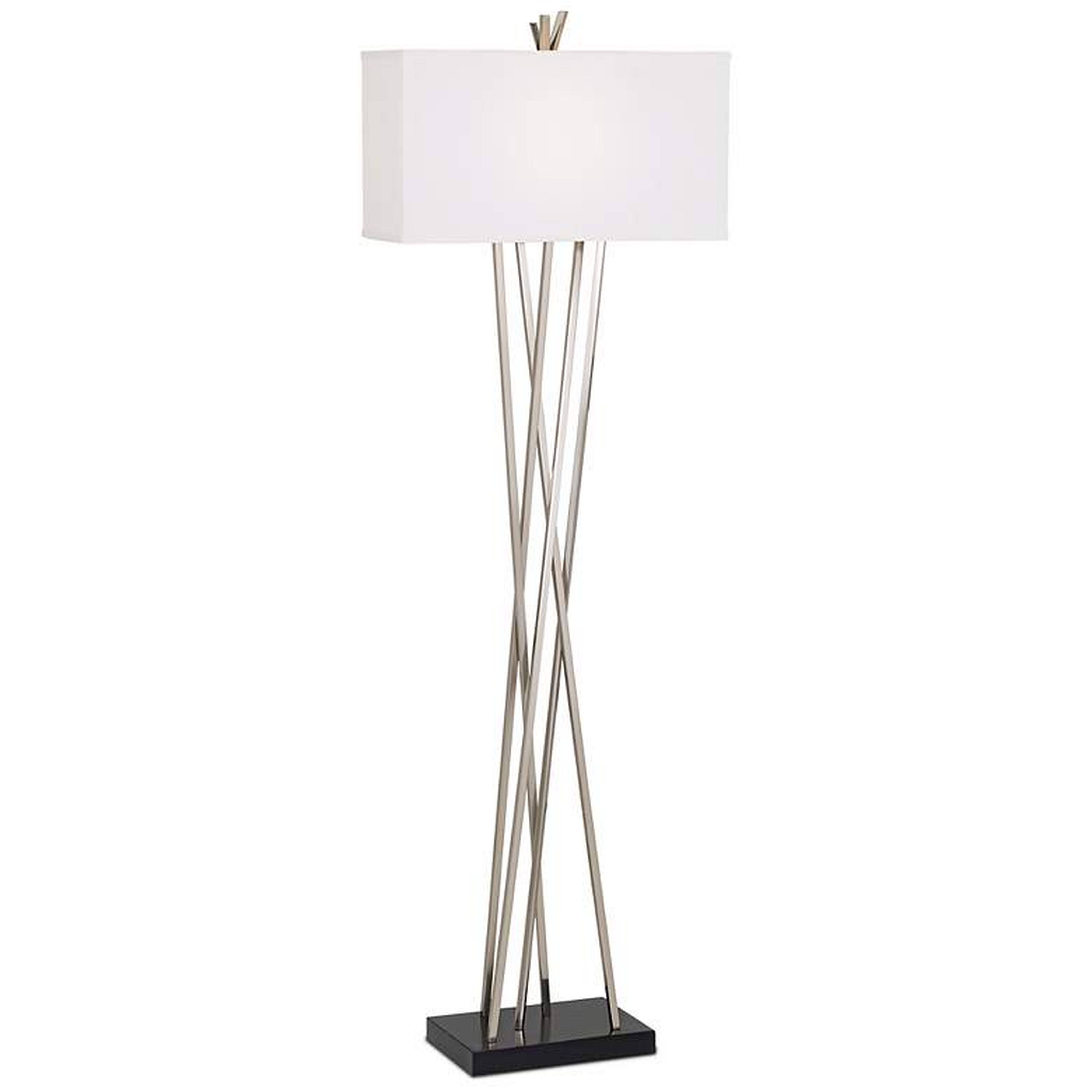 Possini Euro Design Asymmetry Floor Lamp black - Lamps Plus