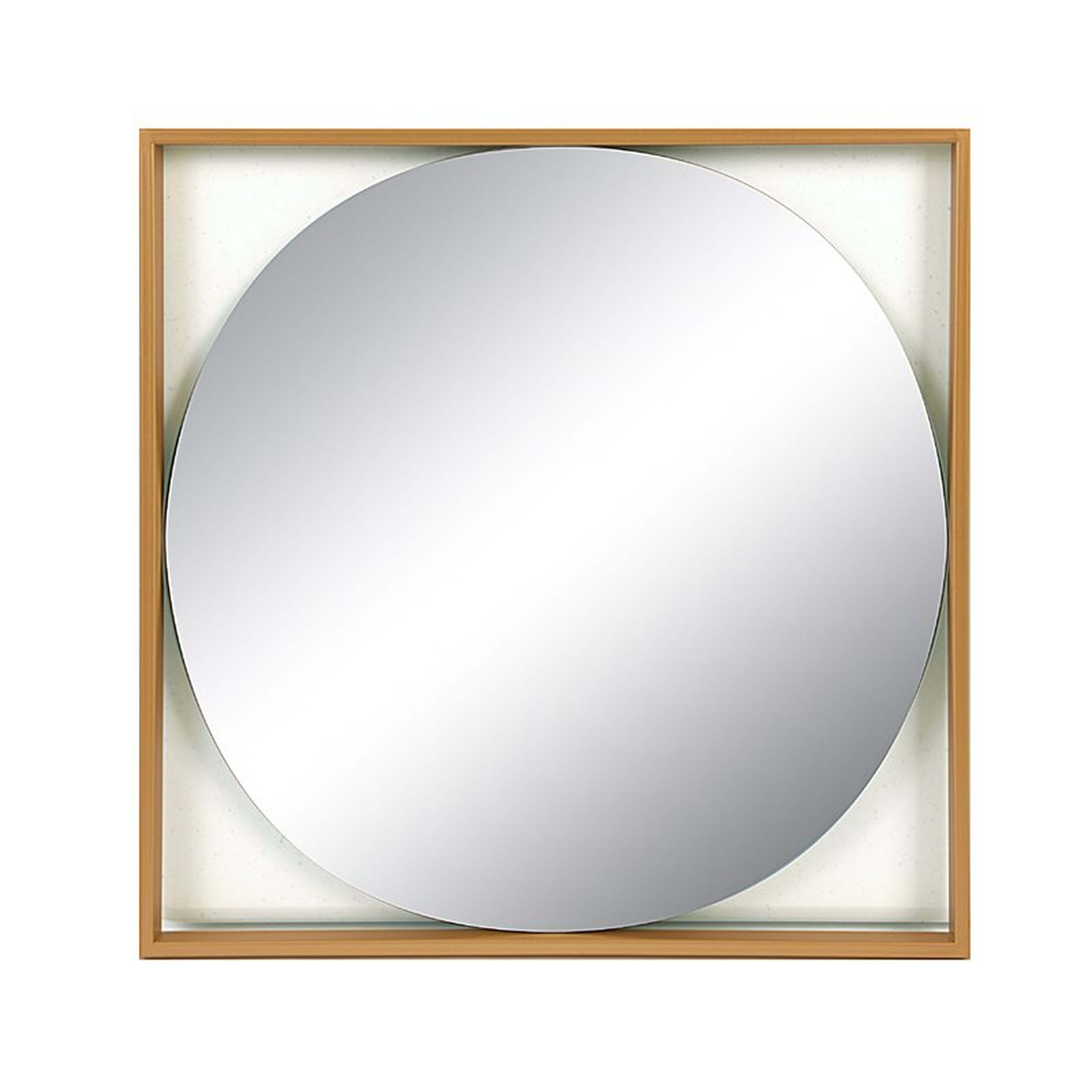 20-3/8"H Square Metal Mirror, Gold - Wayfair