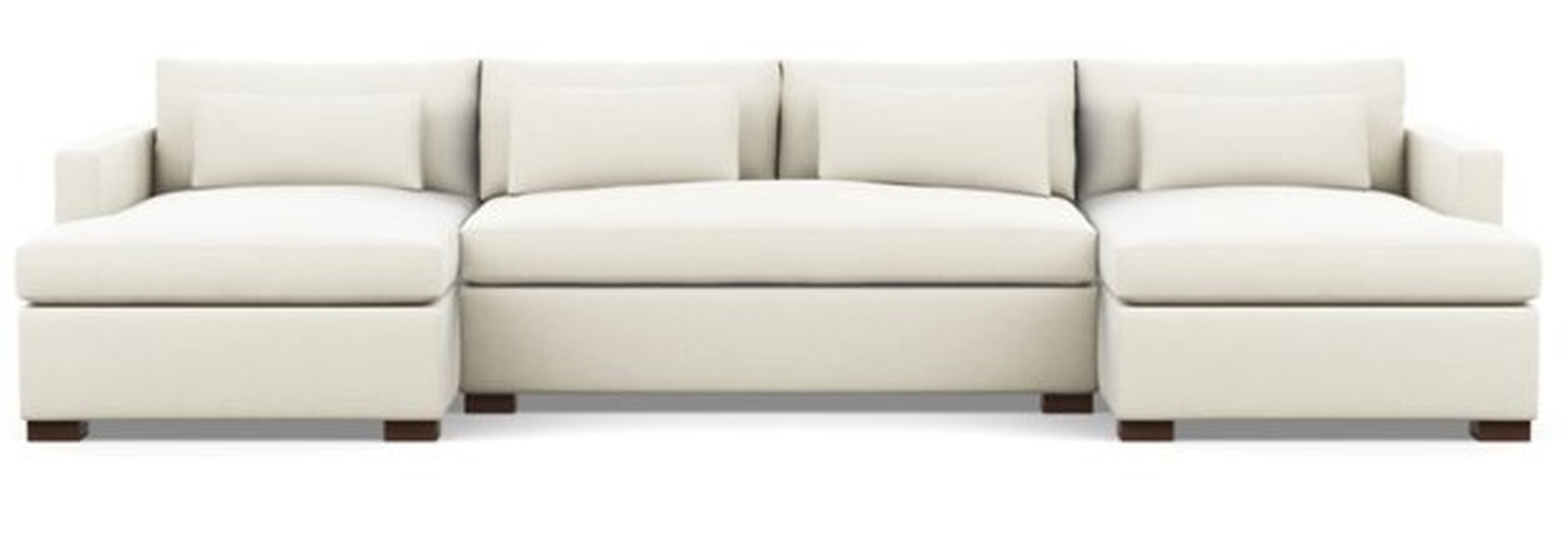 CHARLY U-Sectional Sofa - Ivory heavy cloth - Interior Define