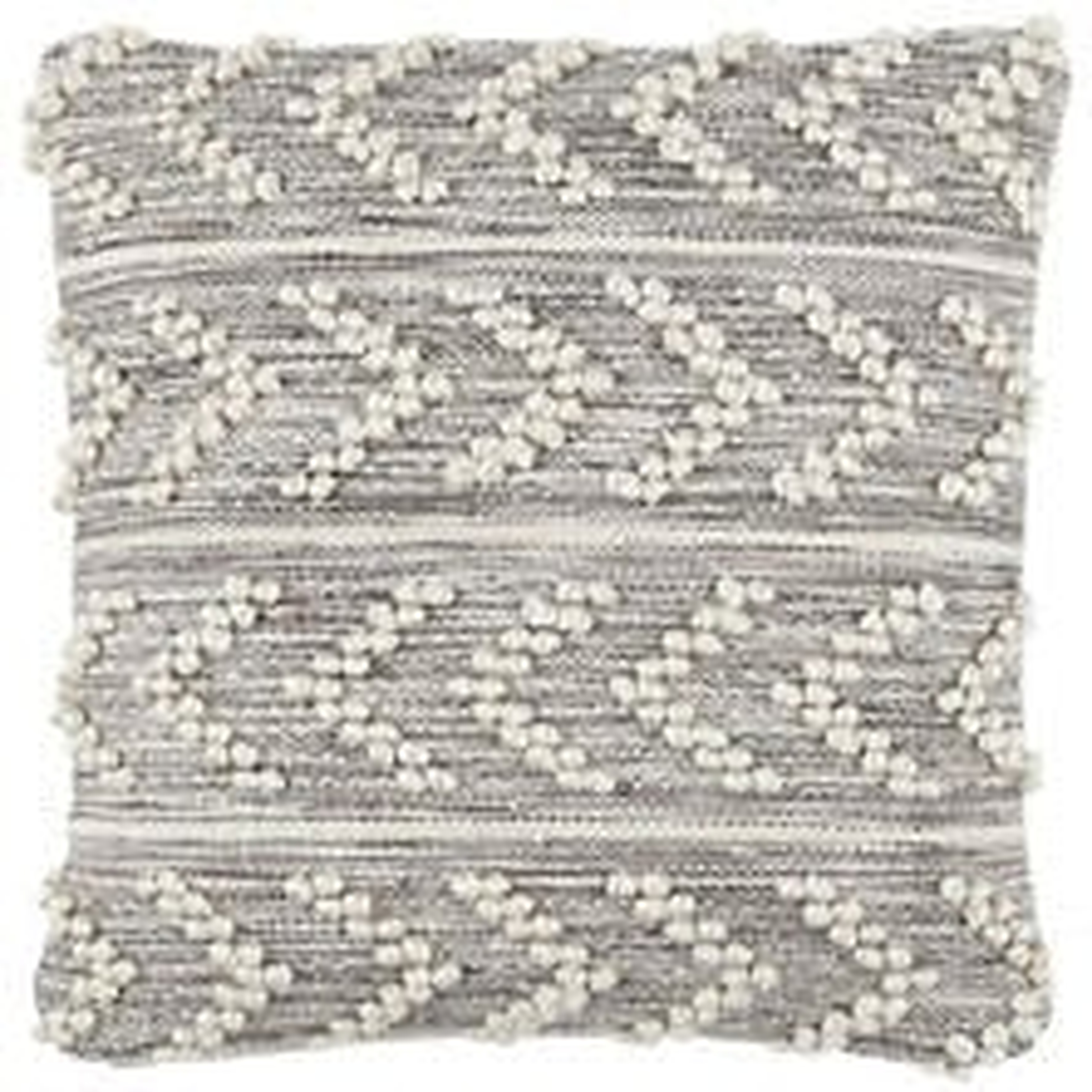 HOBNAIL HERRINGBONE GREY INDOOR/OUTDOOR DECORATIVE PILLOW - Dash and Albert