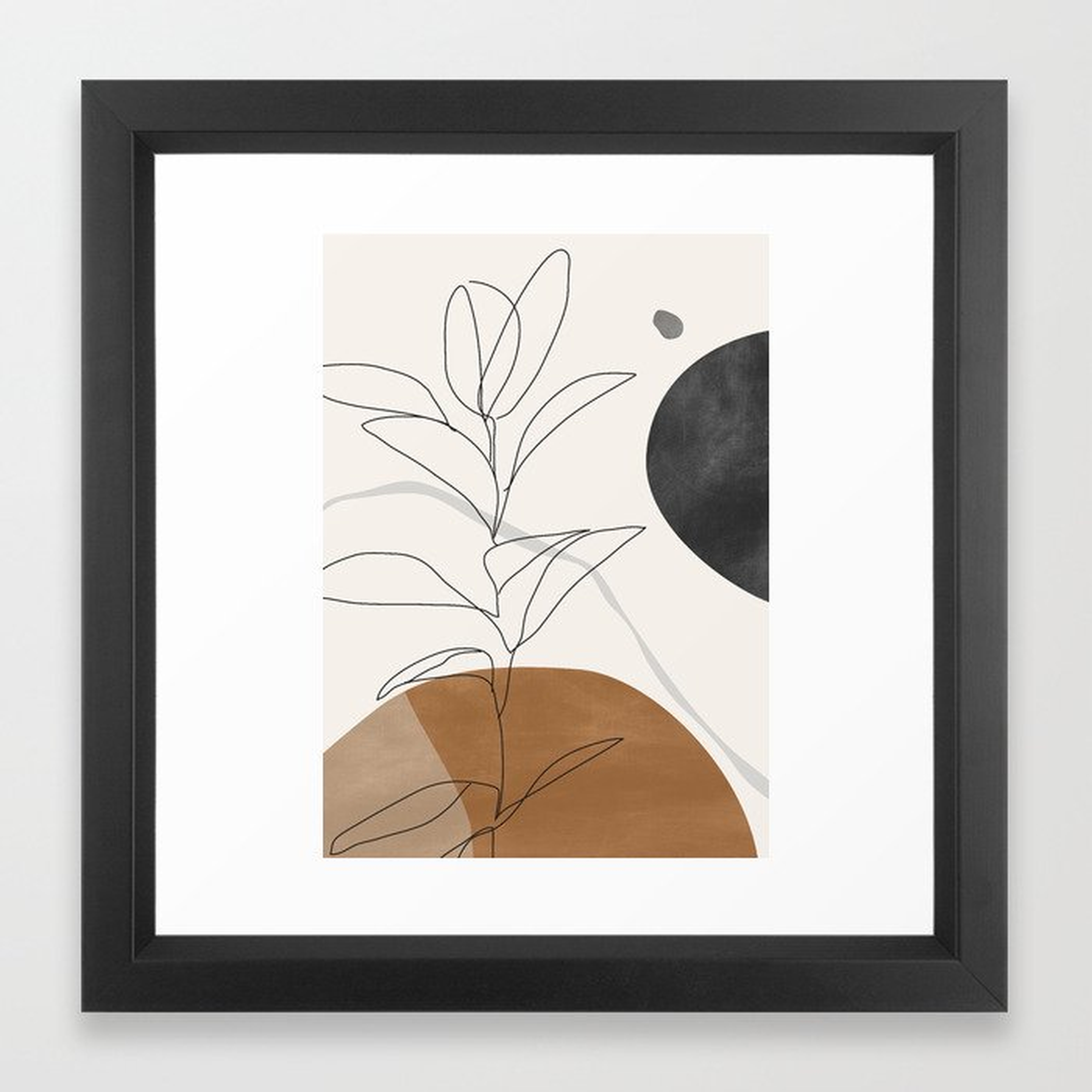Abstract Art /Minimal Plant Framed Art Print - Society6