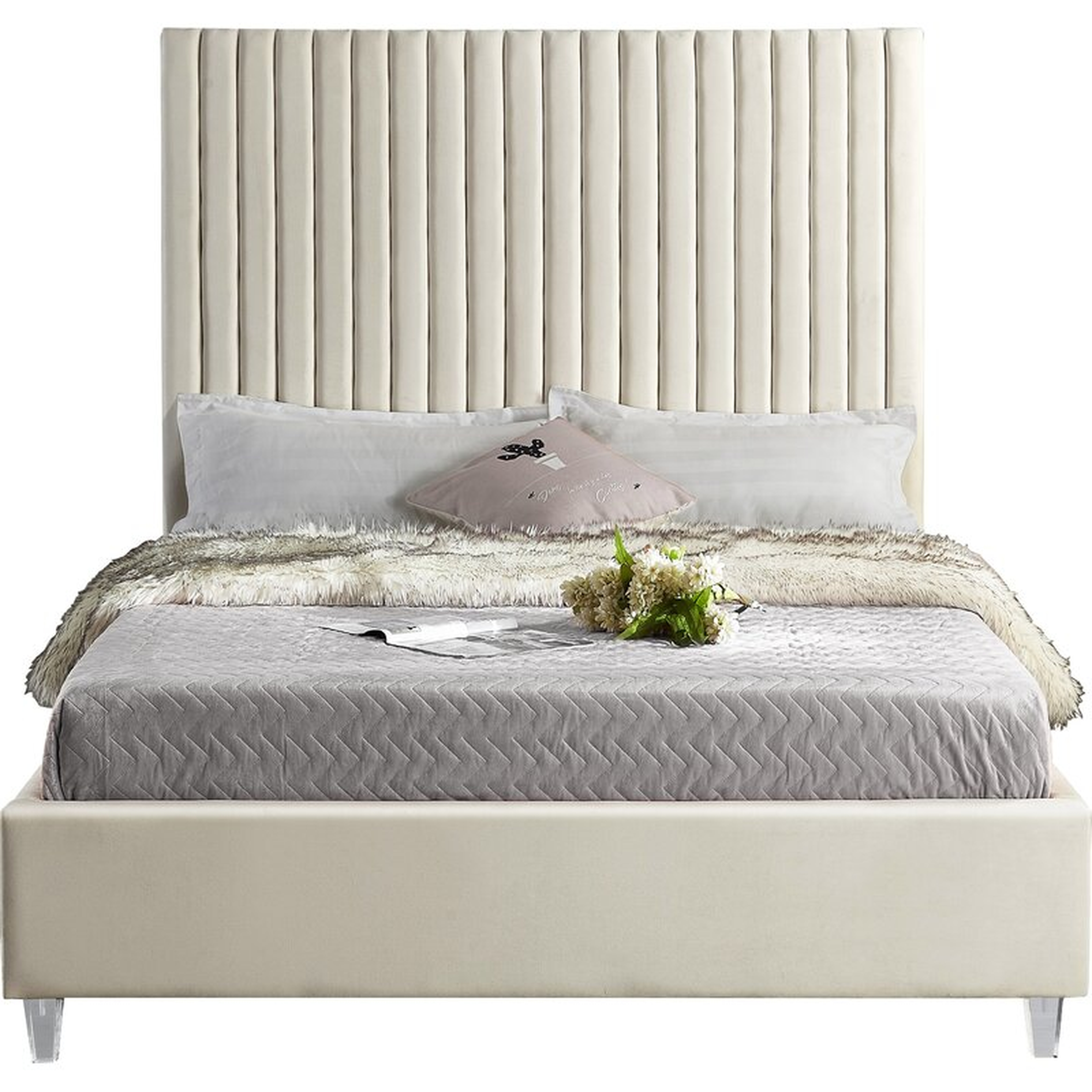 Fuiloro King Tufted Upholstered Low Profile Platform Bed - Wayfair