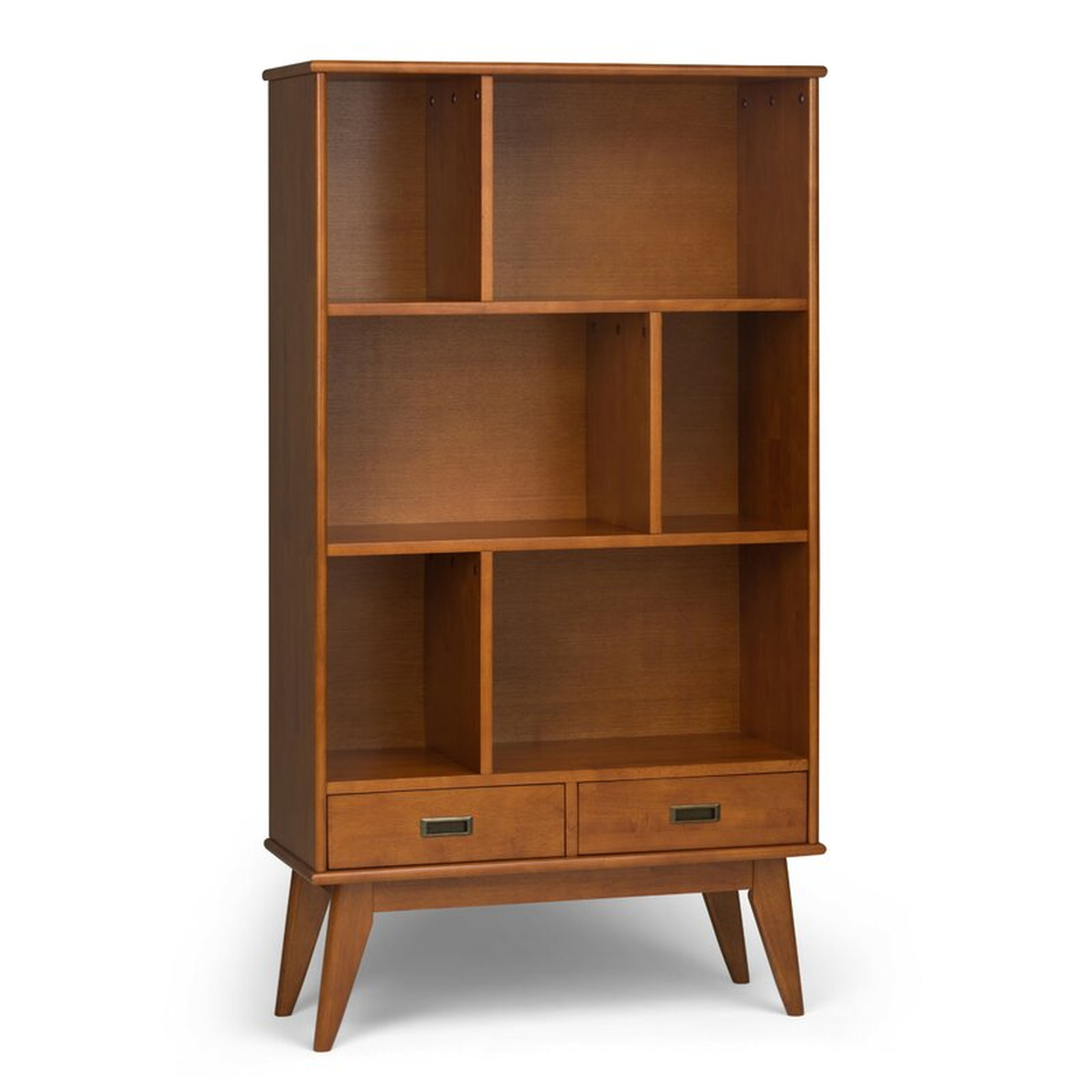 Teak Brown Halvorson Standard Bookcase - Wayfair