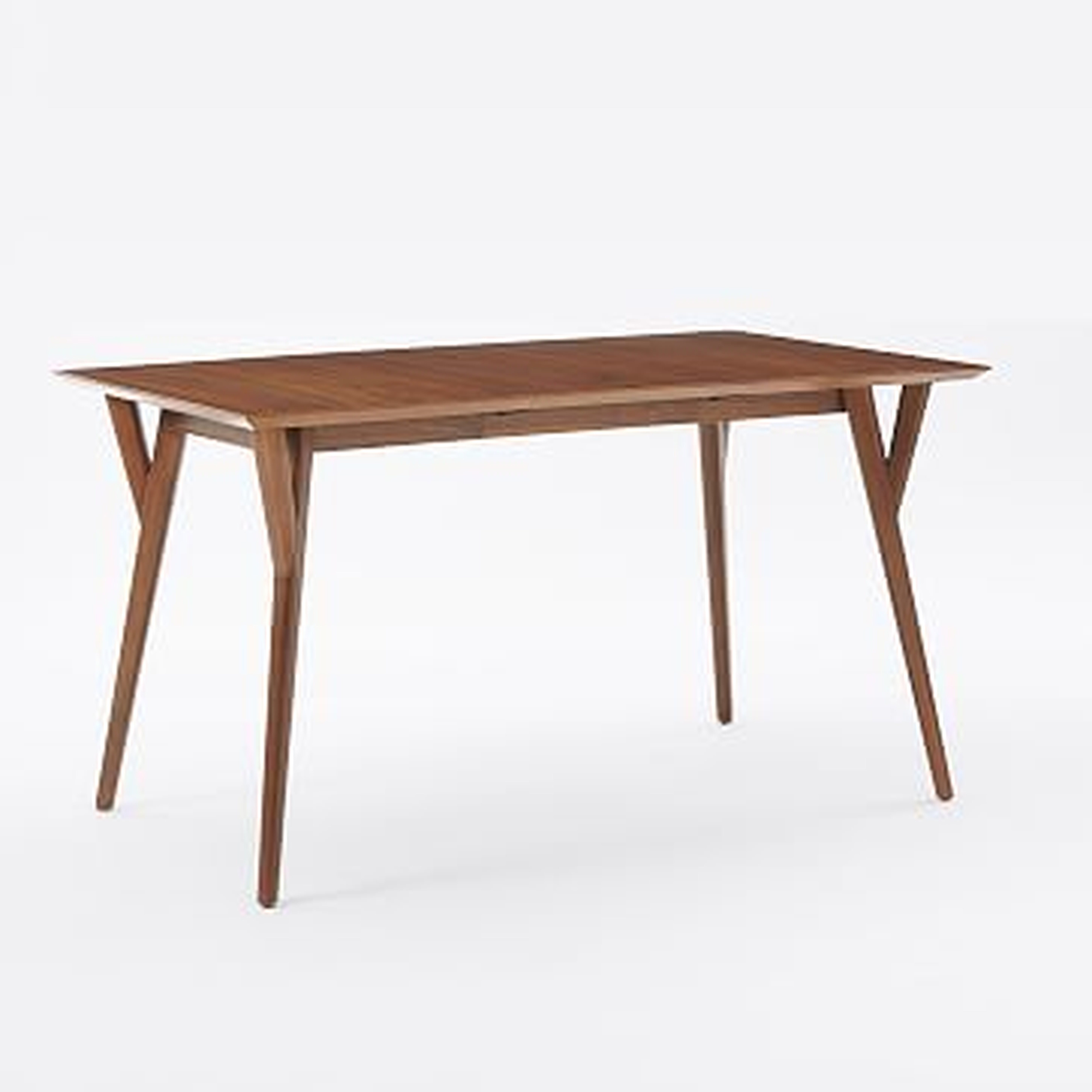 Mid-Century Expandable Dining Table, 39-55", Walnut - West Elm