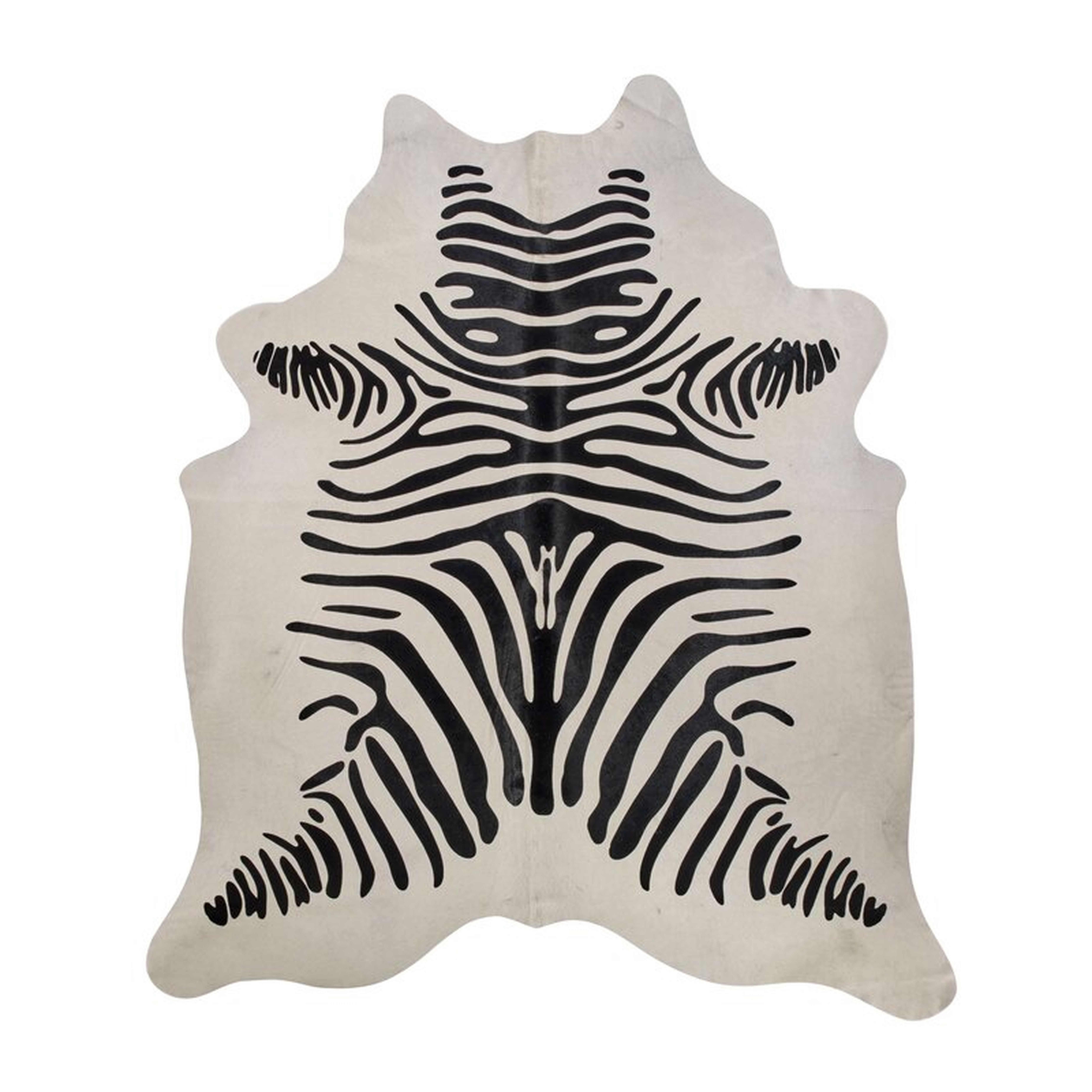 Zebra Cowhide Black/White Area Rug - Wayfair