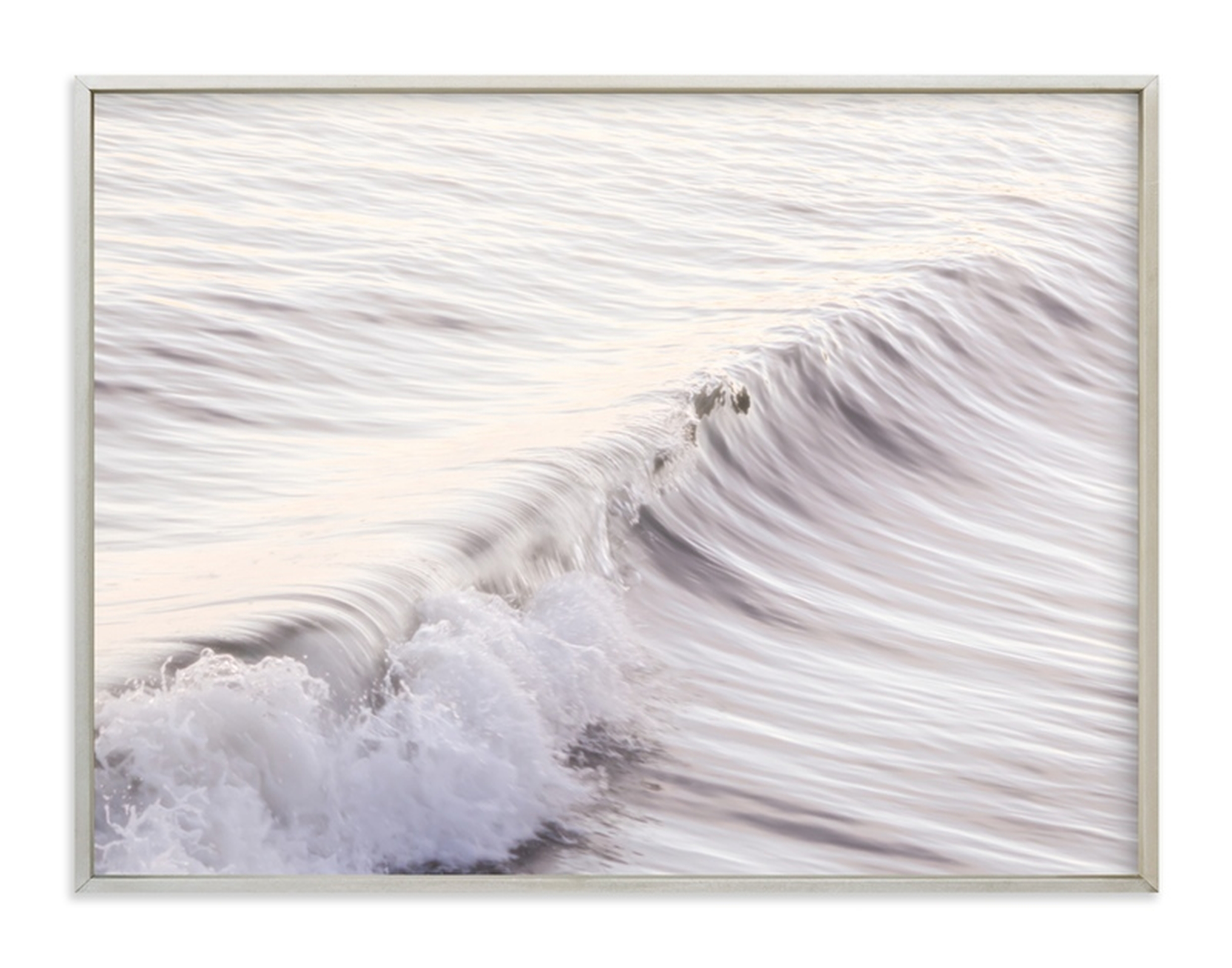 Cayucos Soft Waves - 40" x 30", champagne silver frame - Minted