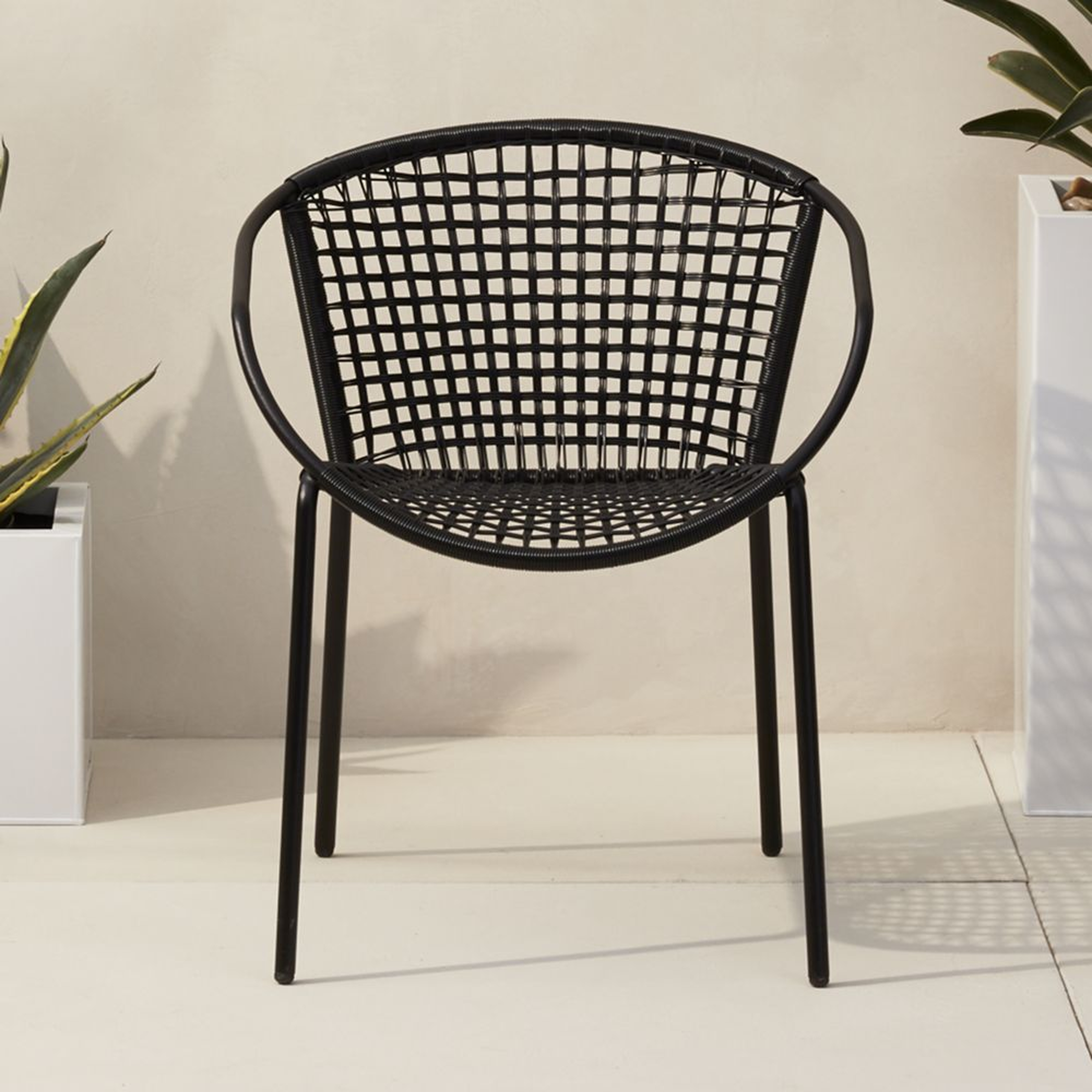 sophia black dining chair - CB2