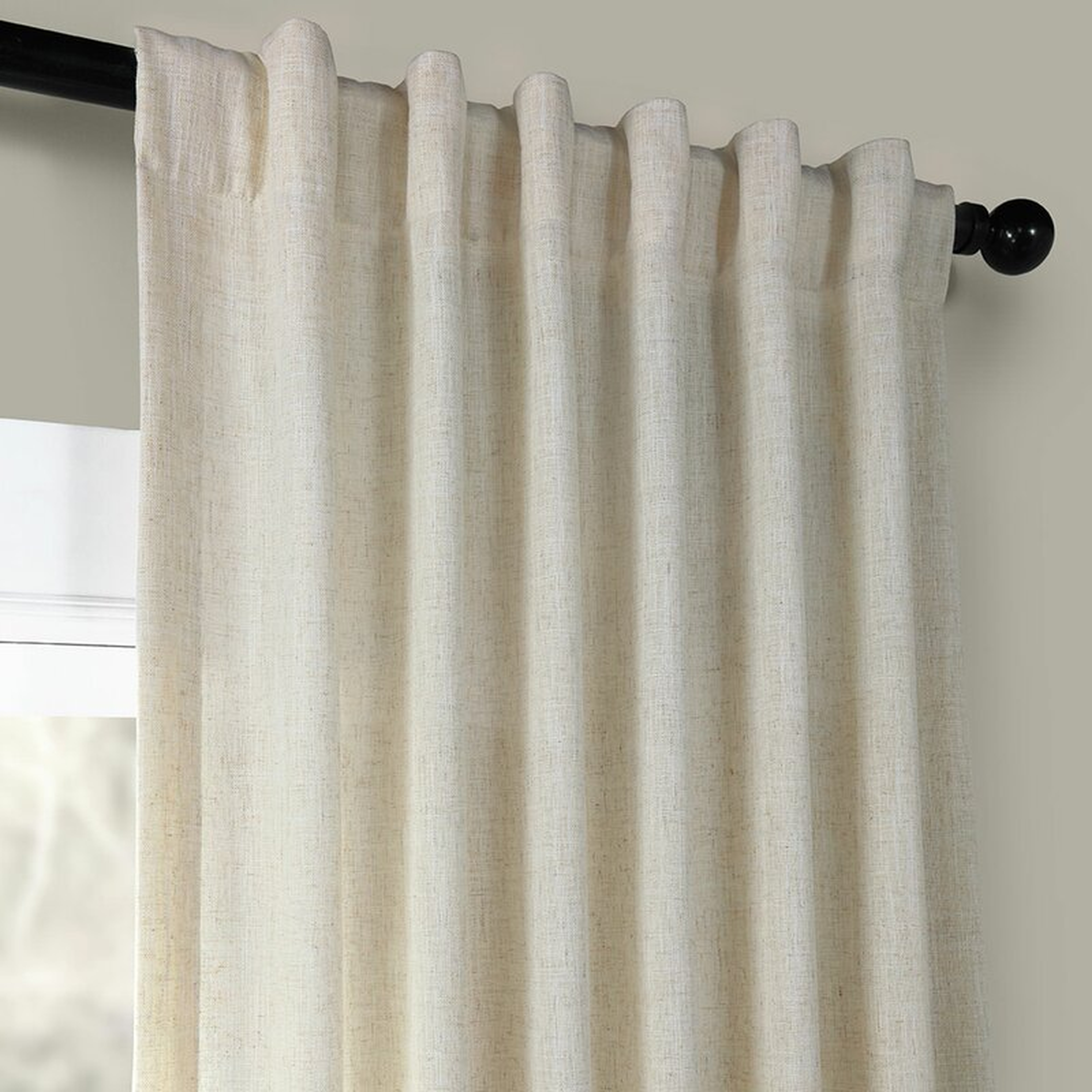 Solid Semi-Sheer Rod Pocket Single Curtain Panel - Wayfair