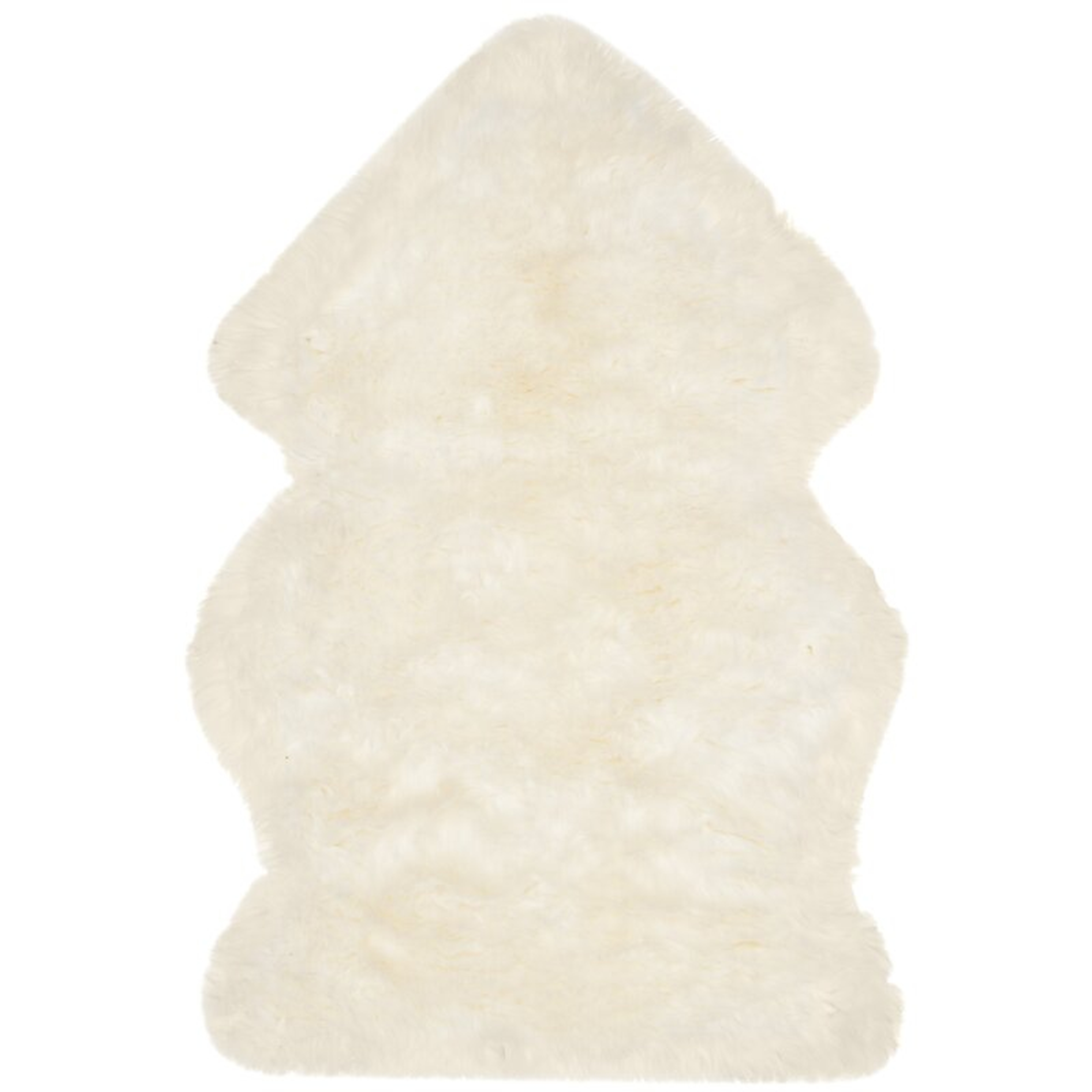 WHITE -Handmade Sheepskin White Area Rug - Size 1'4"x2'4" - Wayfair