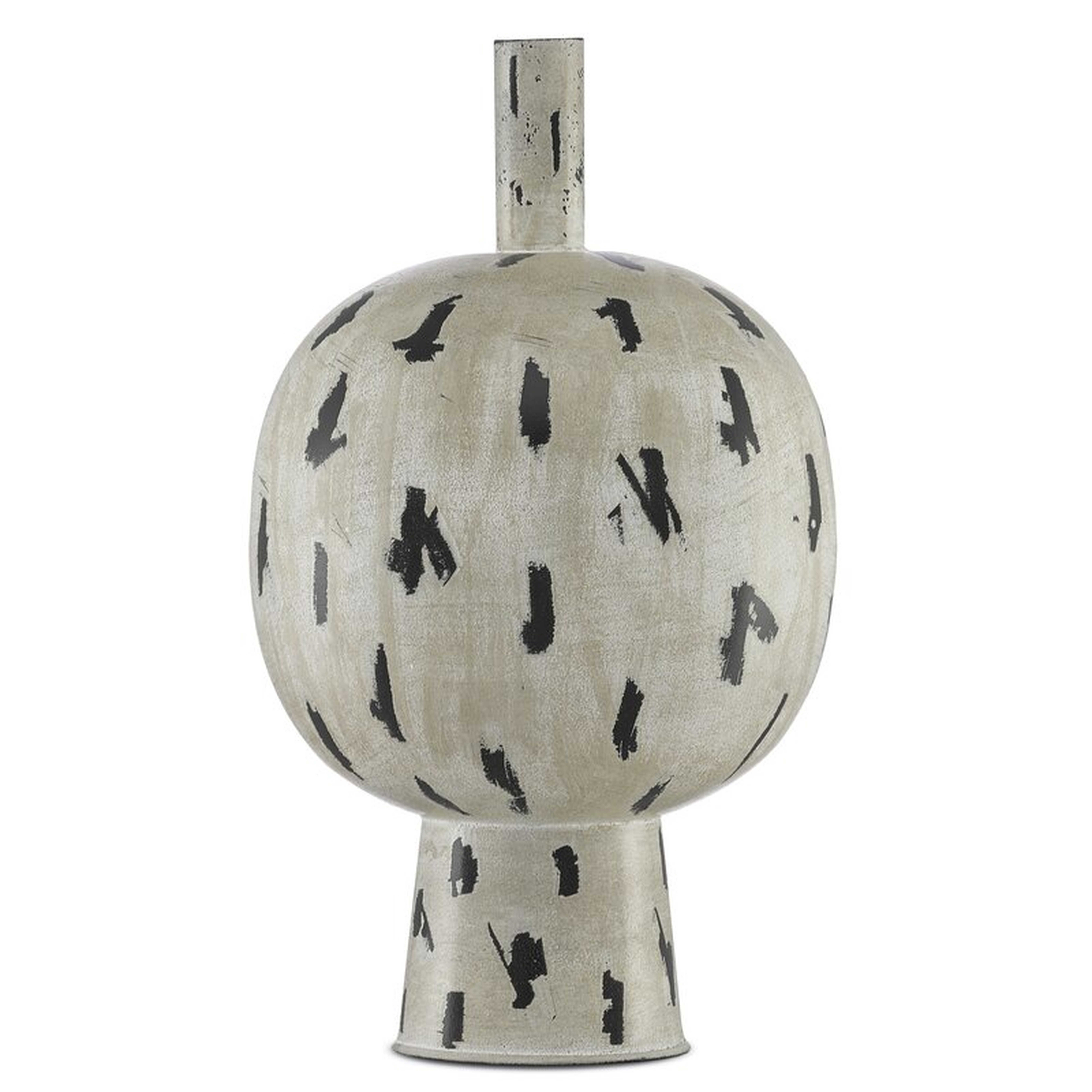 Declan Cream Metal Table Vase - Perigold