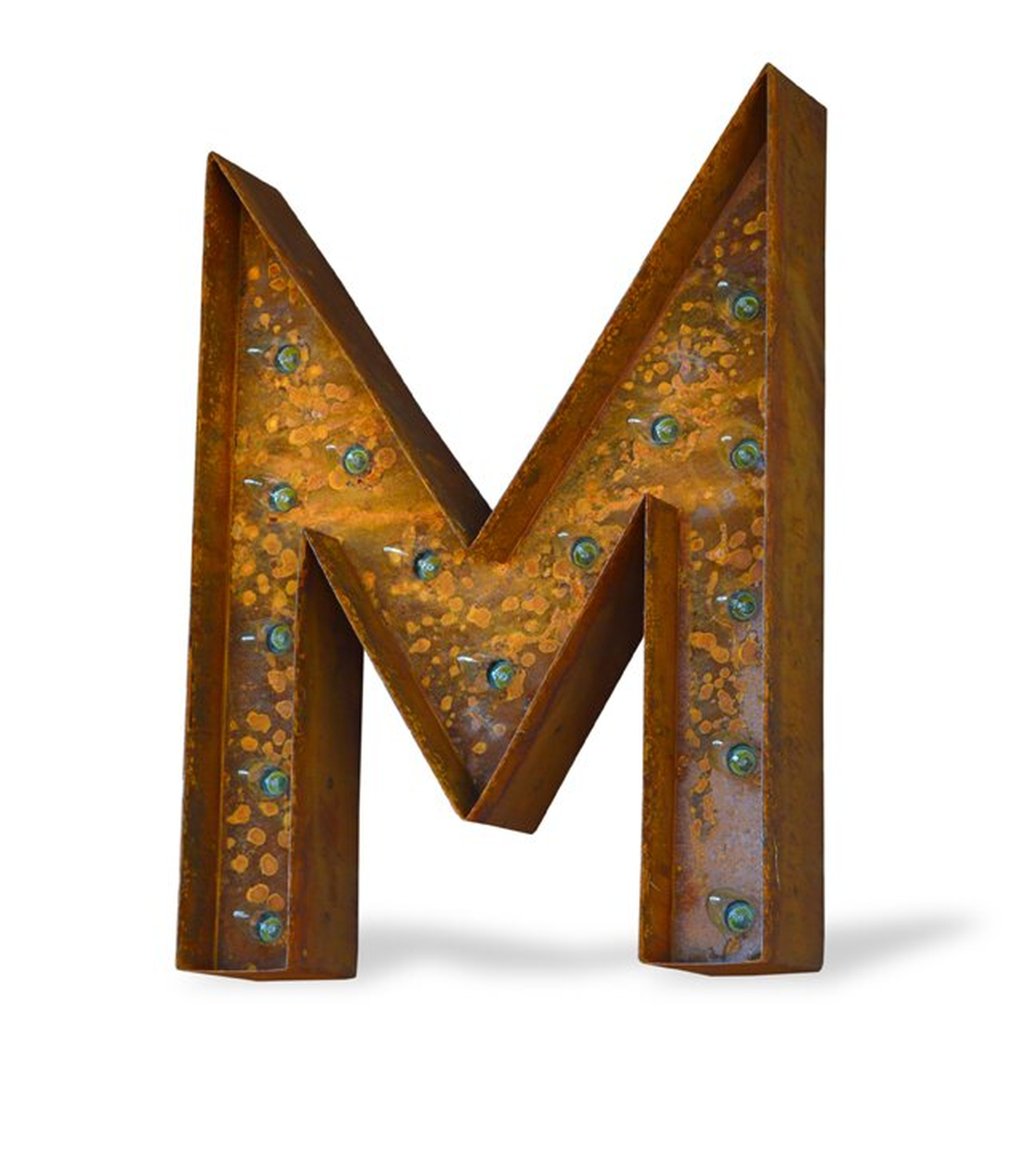 Alphabet Letter Steel Marquee Sign Wall - LETTER M - Wayfair