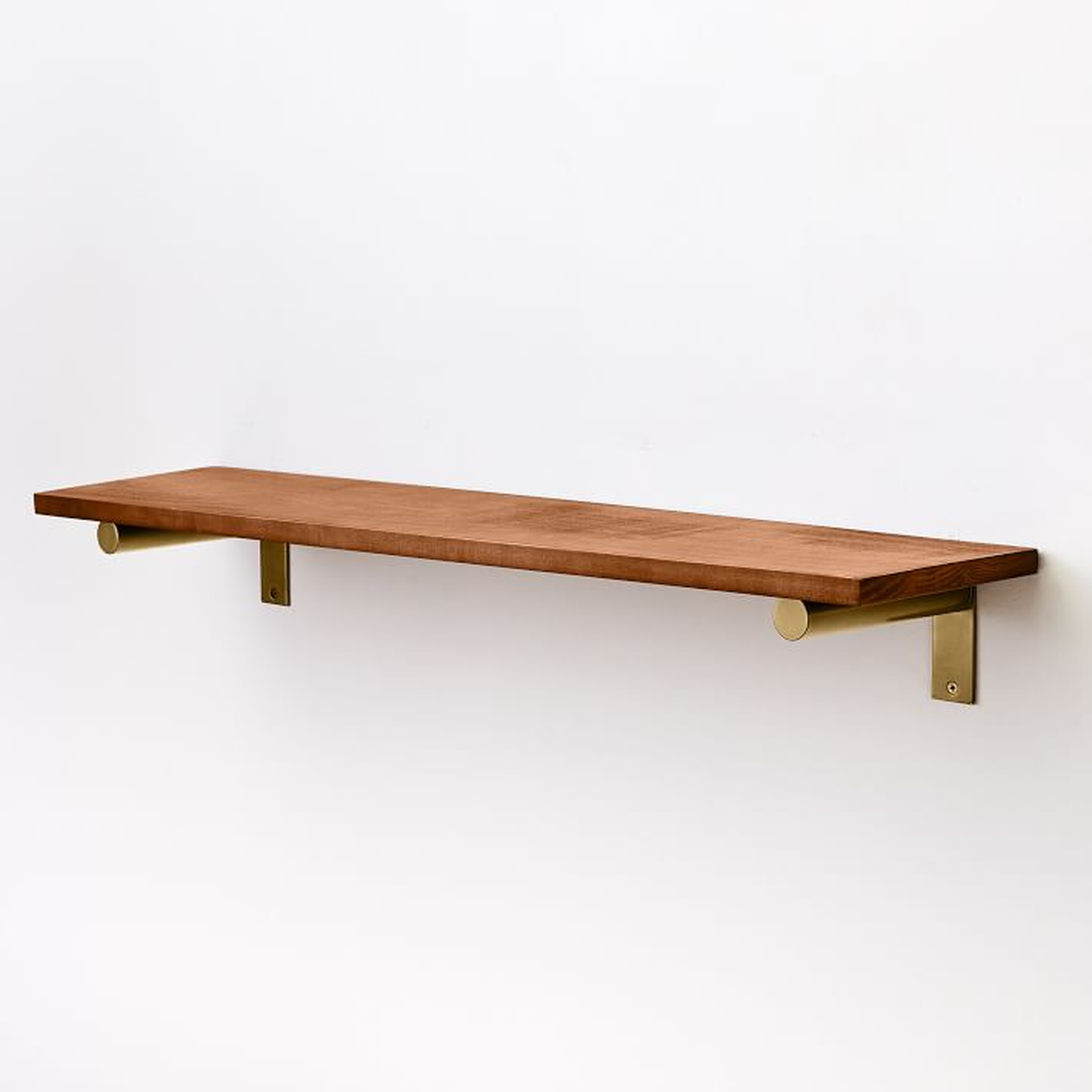 Linear Wood Shelf, Walnut, Large - West Elm