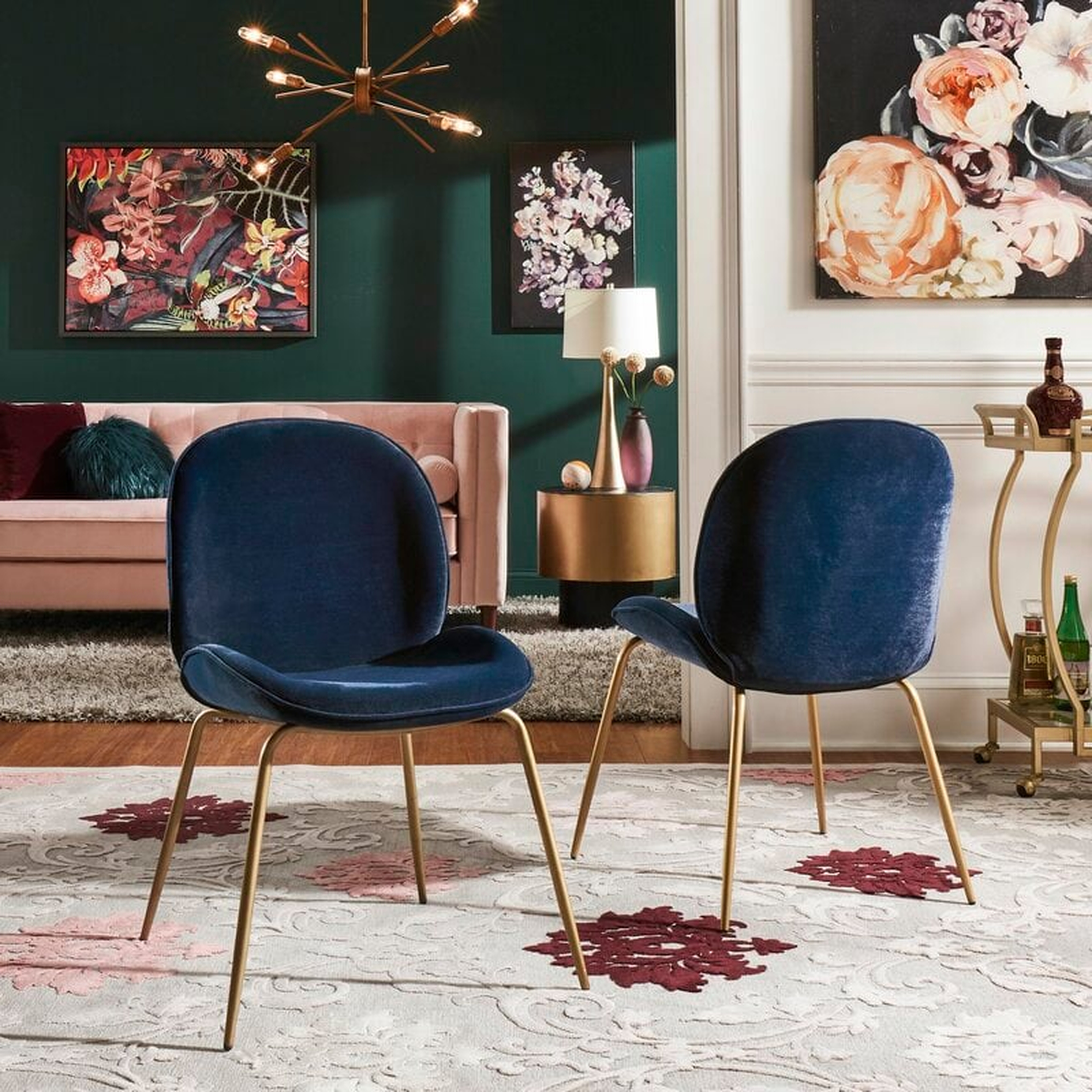 Guillemette Velvet Upholstered Side Chair (Set of 2) - Wayfair