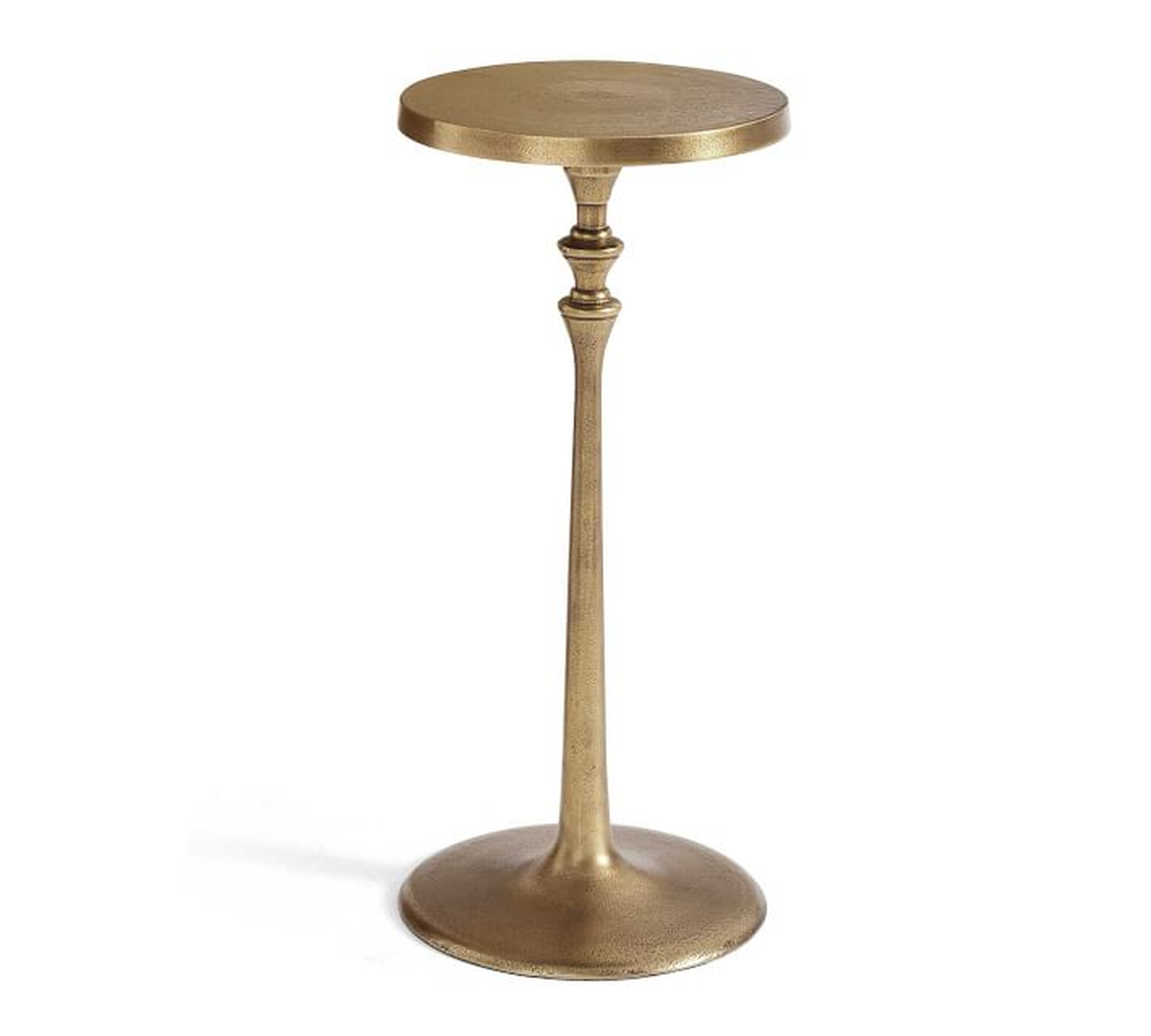 Round 9.5" Metal Cocktail Table - Pottery Barn