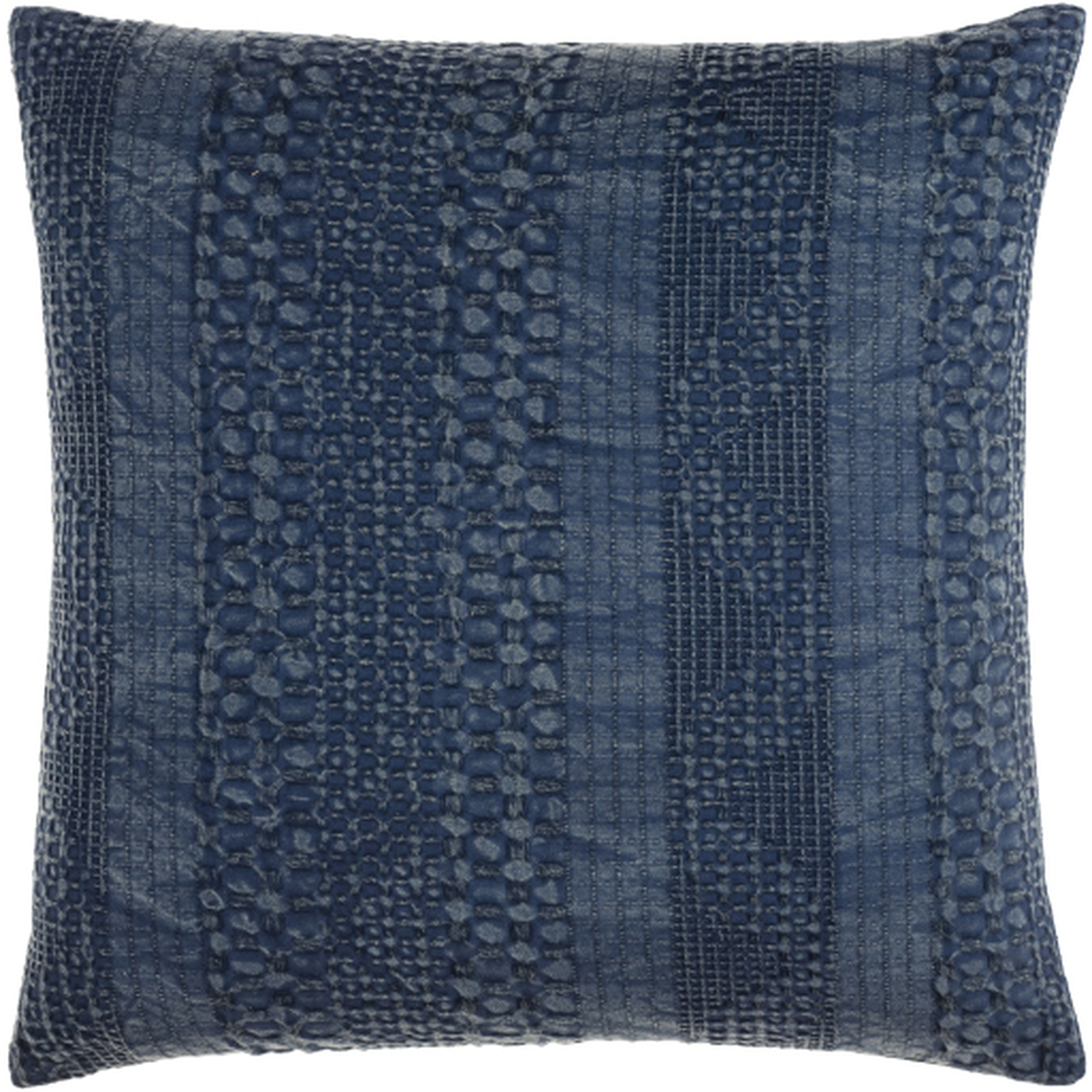 Washed Waffle Throw Pillow, 18" x 18", with poly insert - Surya