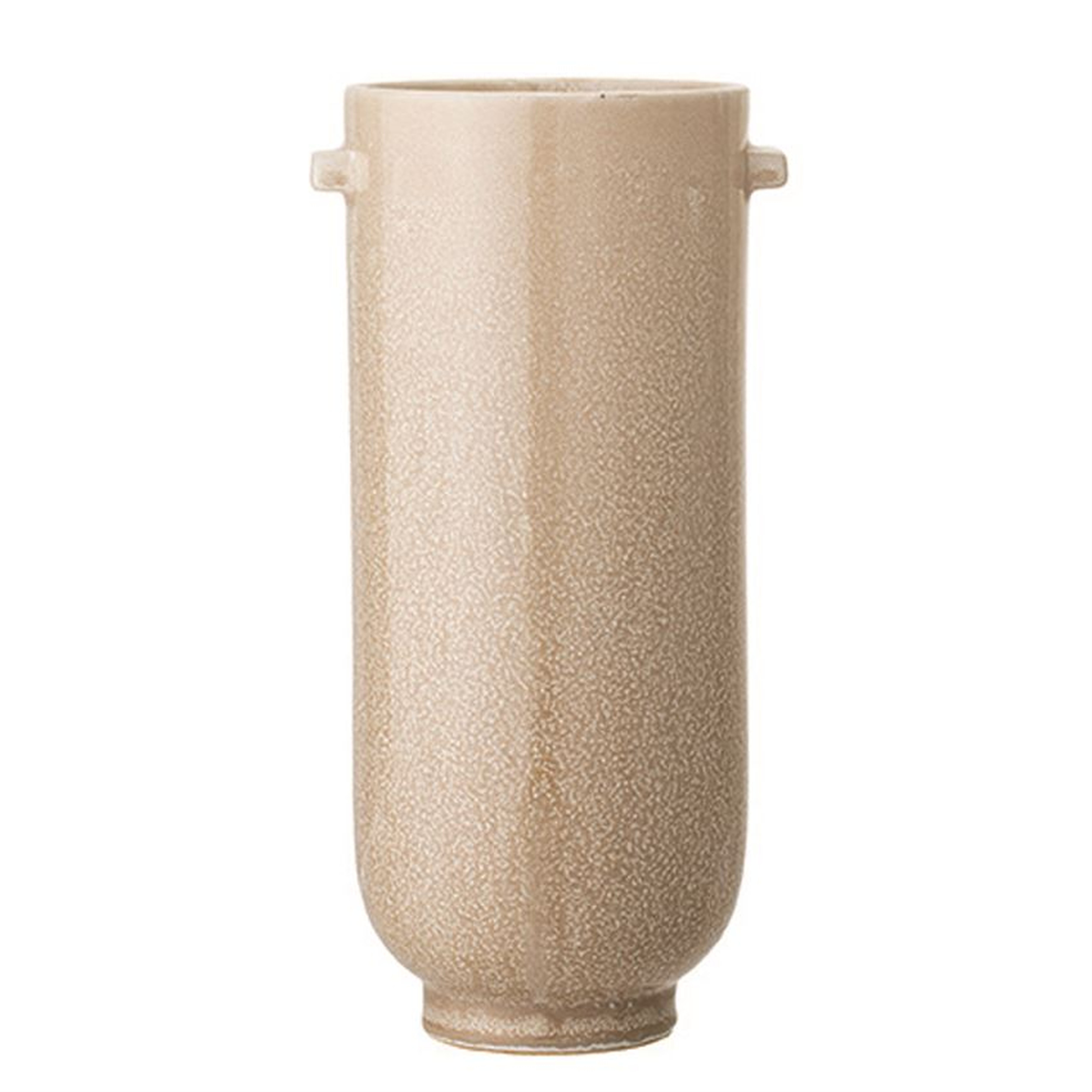 Stoneware Vase with Reactive Glaze, Cream - Moss & Wilder
