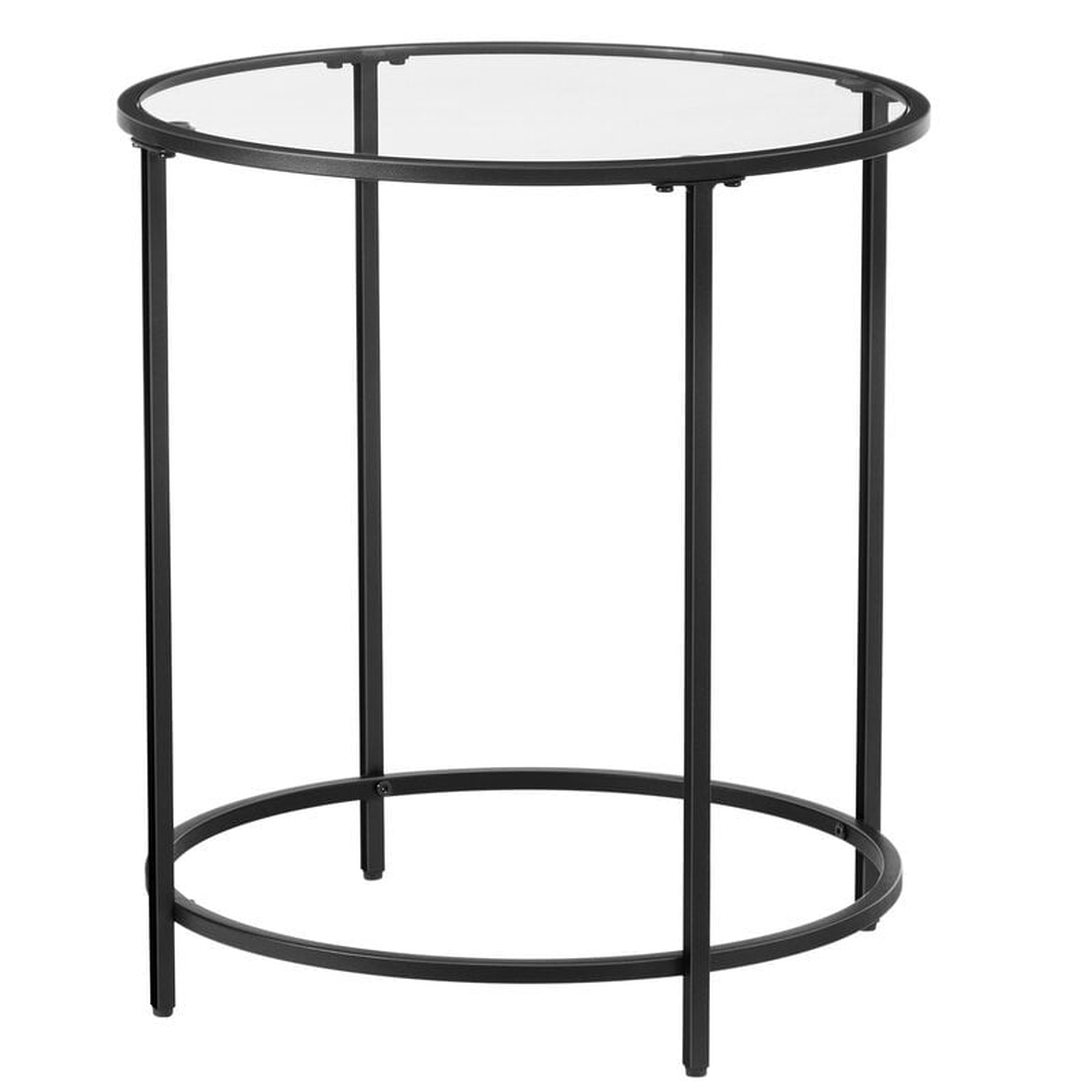 Bancroft Glass Top End Table - Wayfair