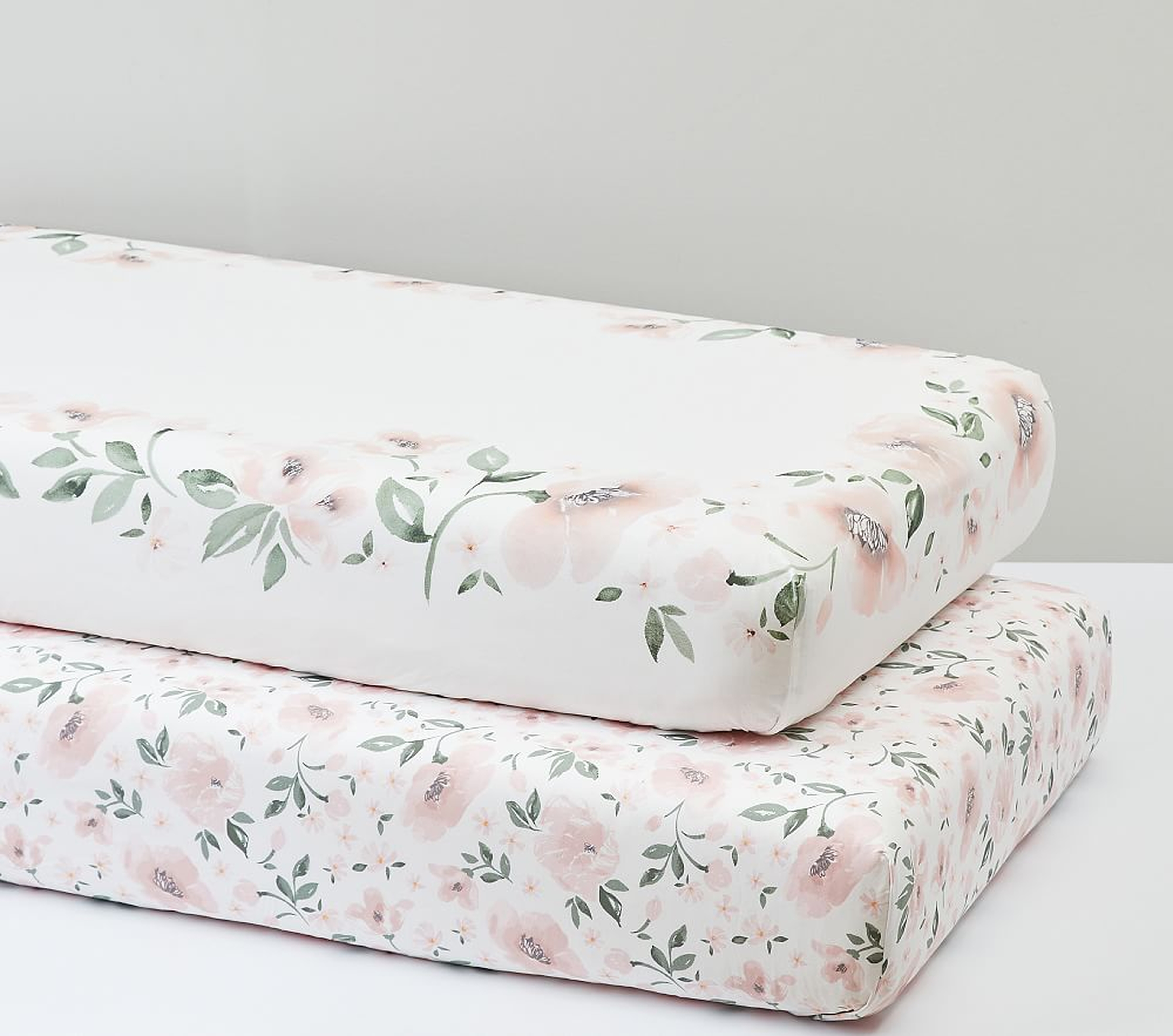Meredith Picture Perfect & Allover Floral Organic Fitted Crib Sheet Bundle - Set of 2 - Pottery Barn Kids