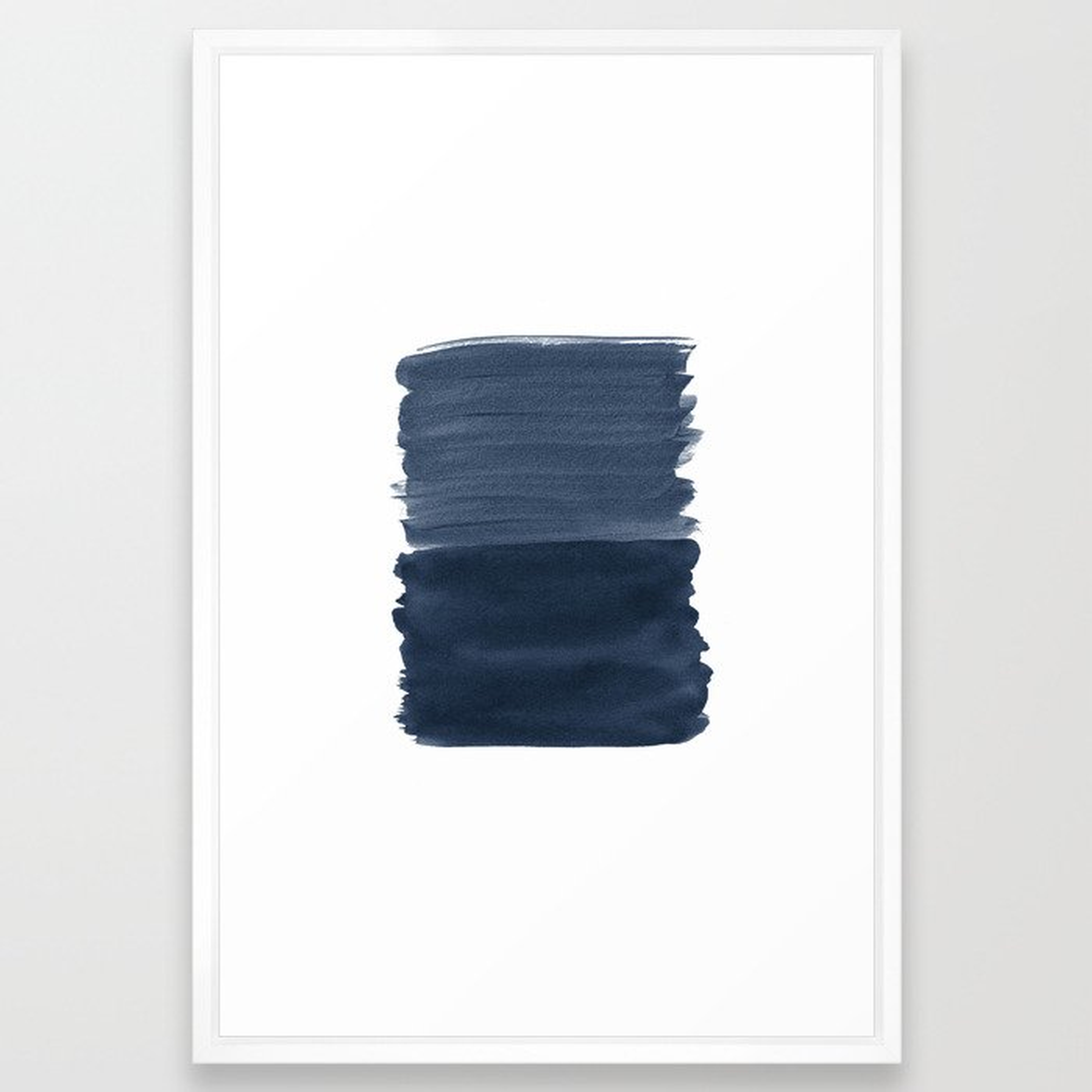 Blue Abstract Minimalism #1 #minimal #ink #decor #art #society6 Framed Art Print - Society6