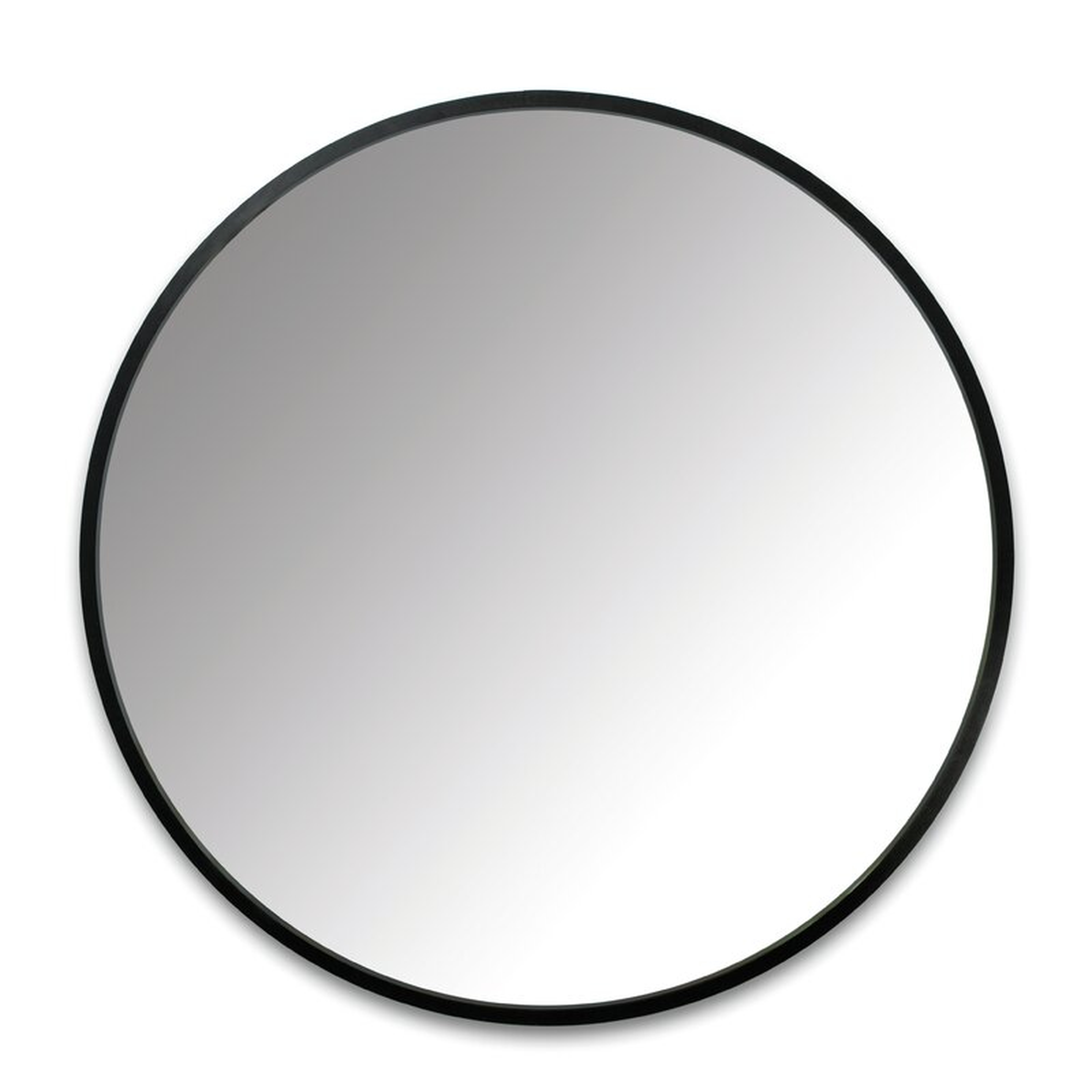 Hub Modern and Contemporary Accent Mirror, Black frame, 24" - Wayfair
