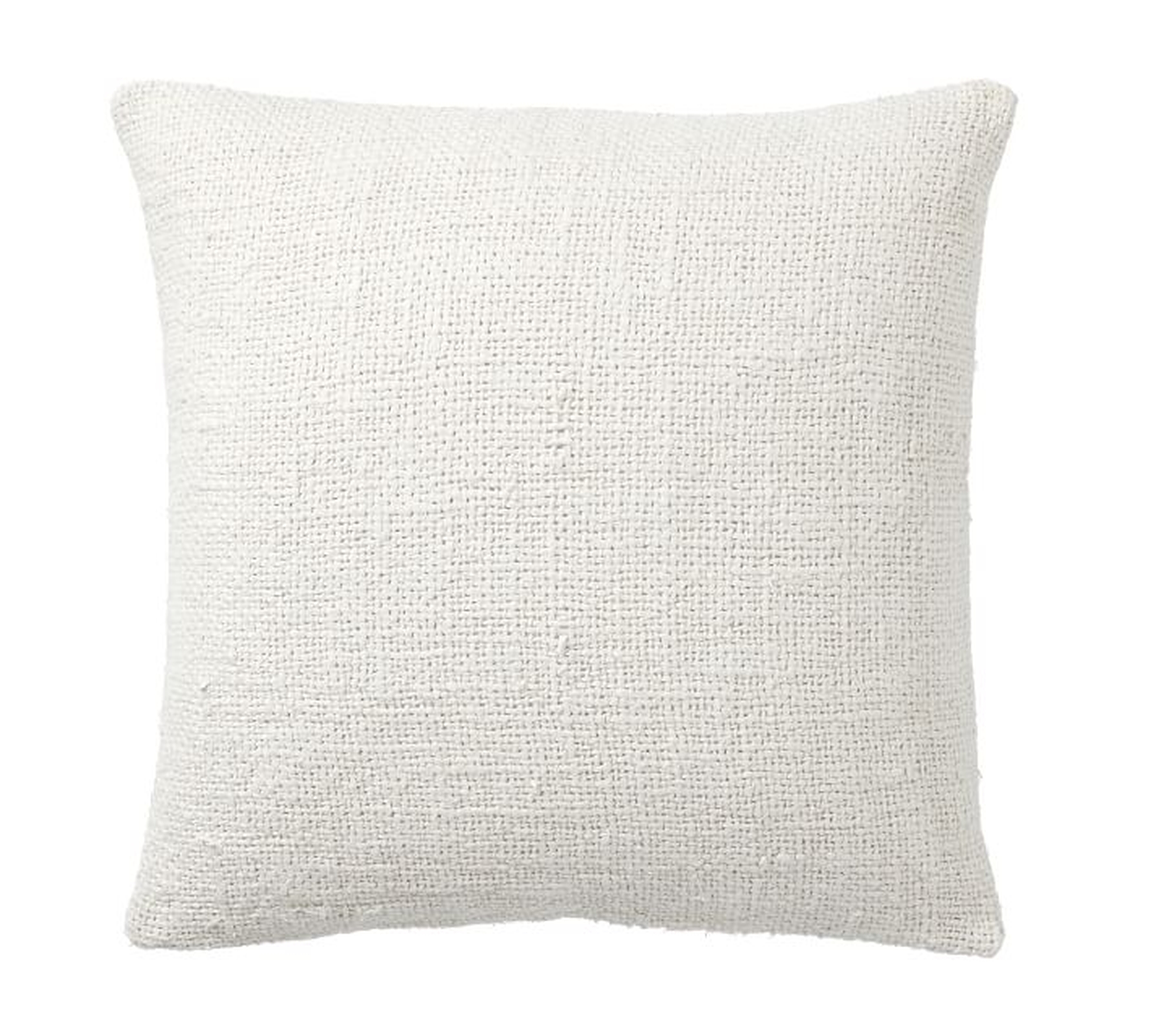 FAYE TEXTURED LINEN PILLOW COVER - IVORY - Pottery Barn