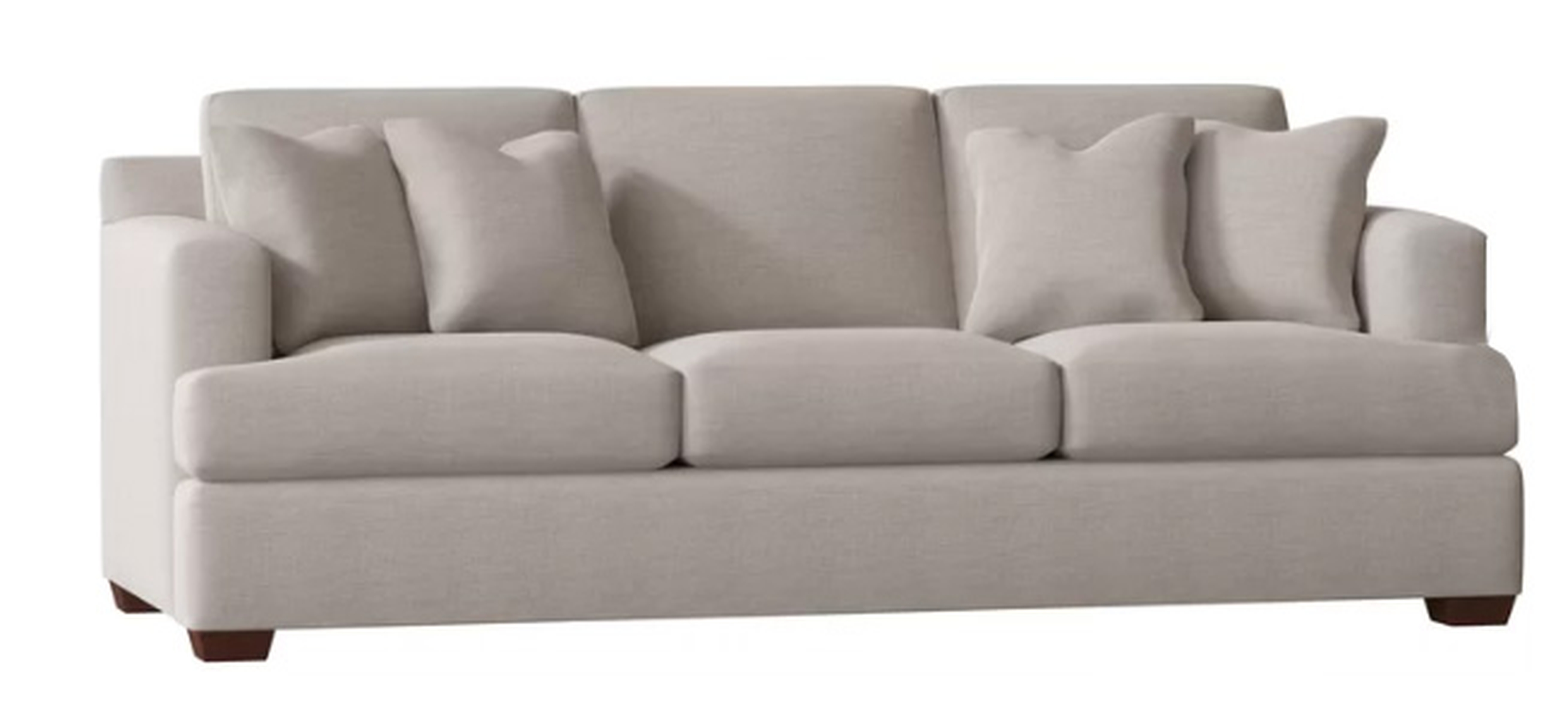 Sunbrella® 91" Recessed Arm Sofa - Cast Silver - Wayfair