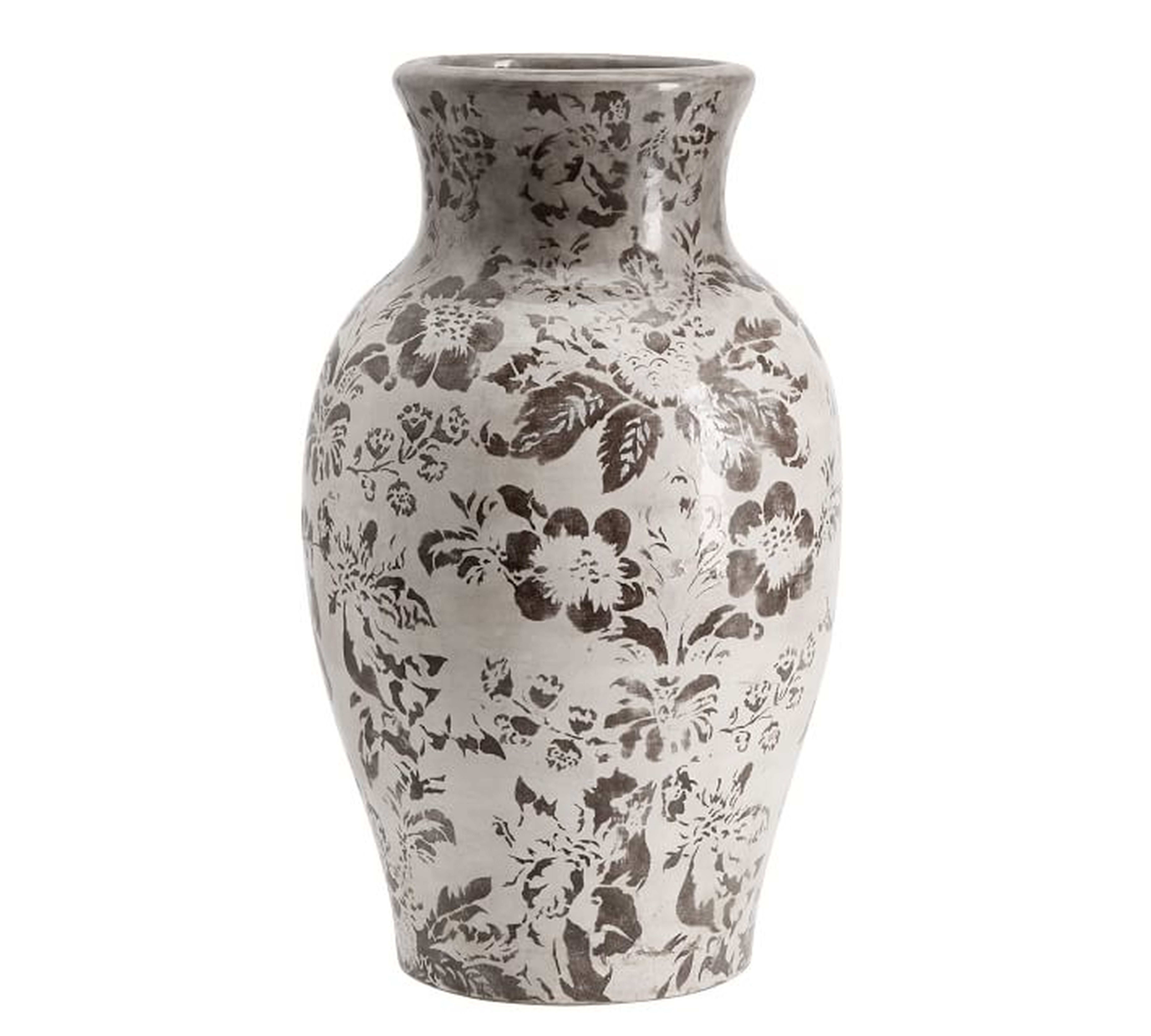 Colette Floral Vases, Gray - Large - Pottery Barn